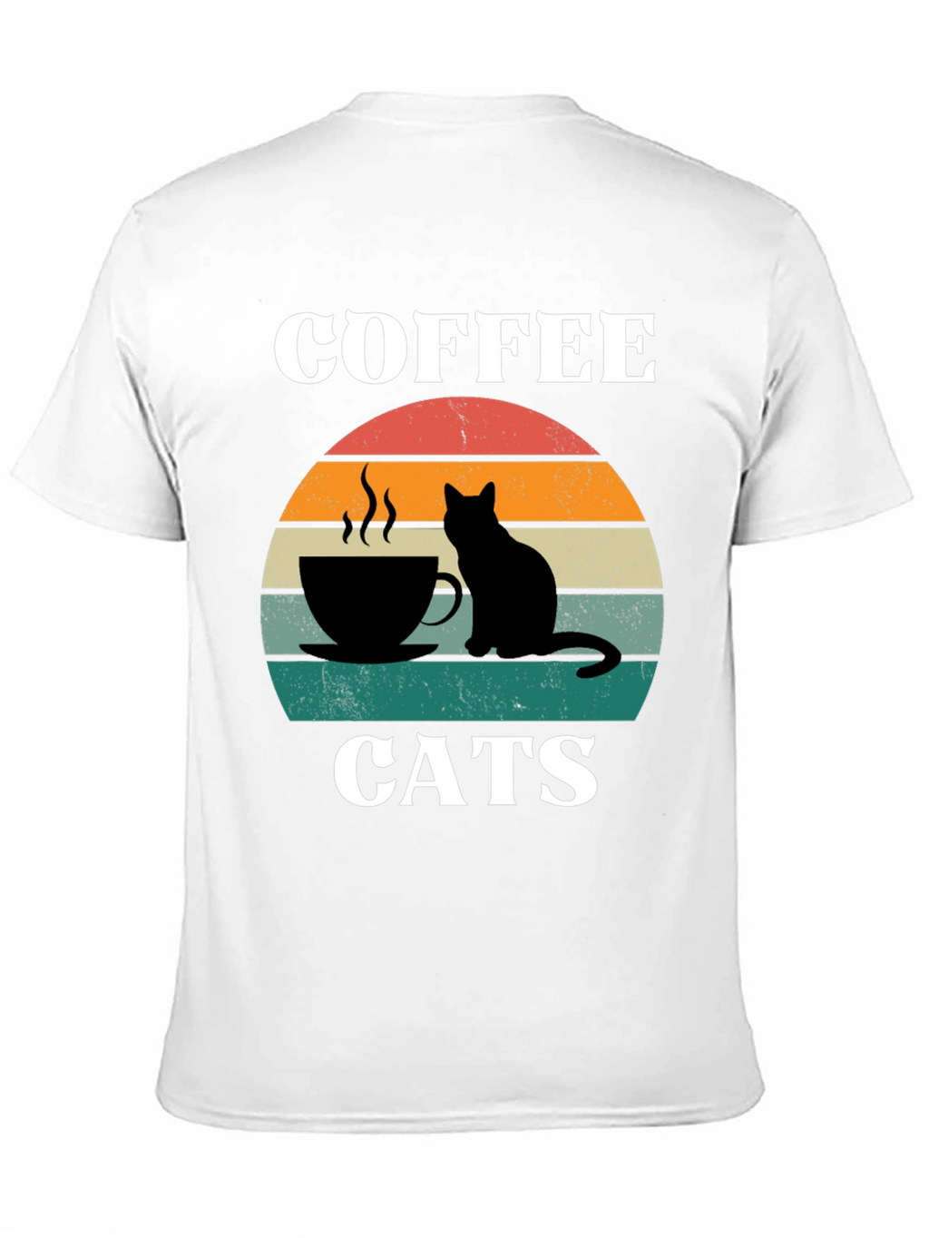 Coffee Cats Graphic T-Shirt Cool Cat Lover Tee