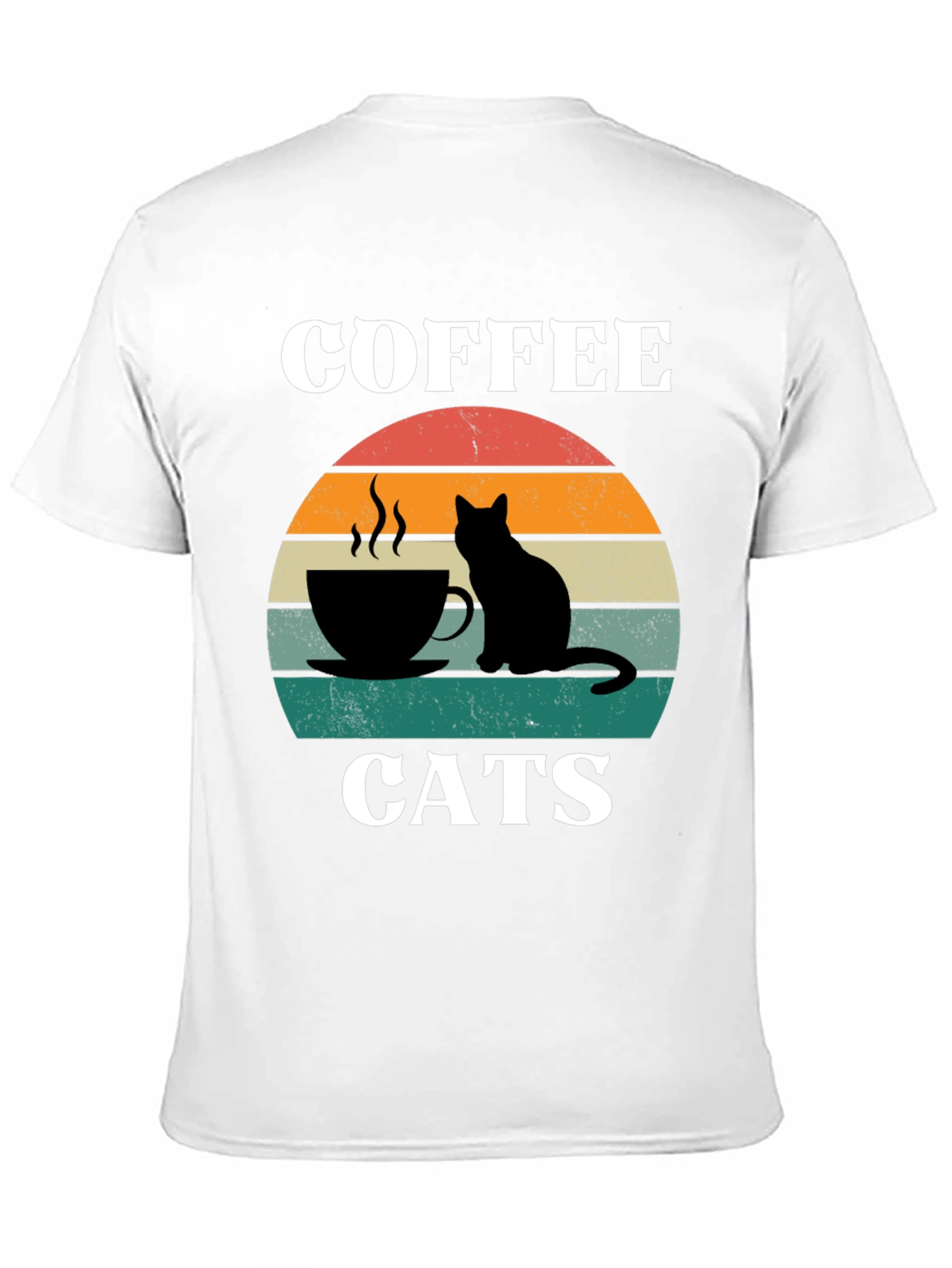 Coffee Cats Graphic T-Shirt Cool Cat Lover Tee