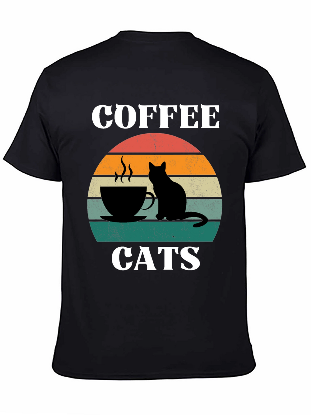 Coffee Cats Graphic T-Shirt Cool Cat Lover Tee