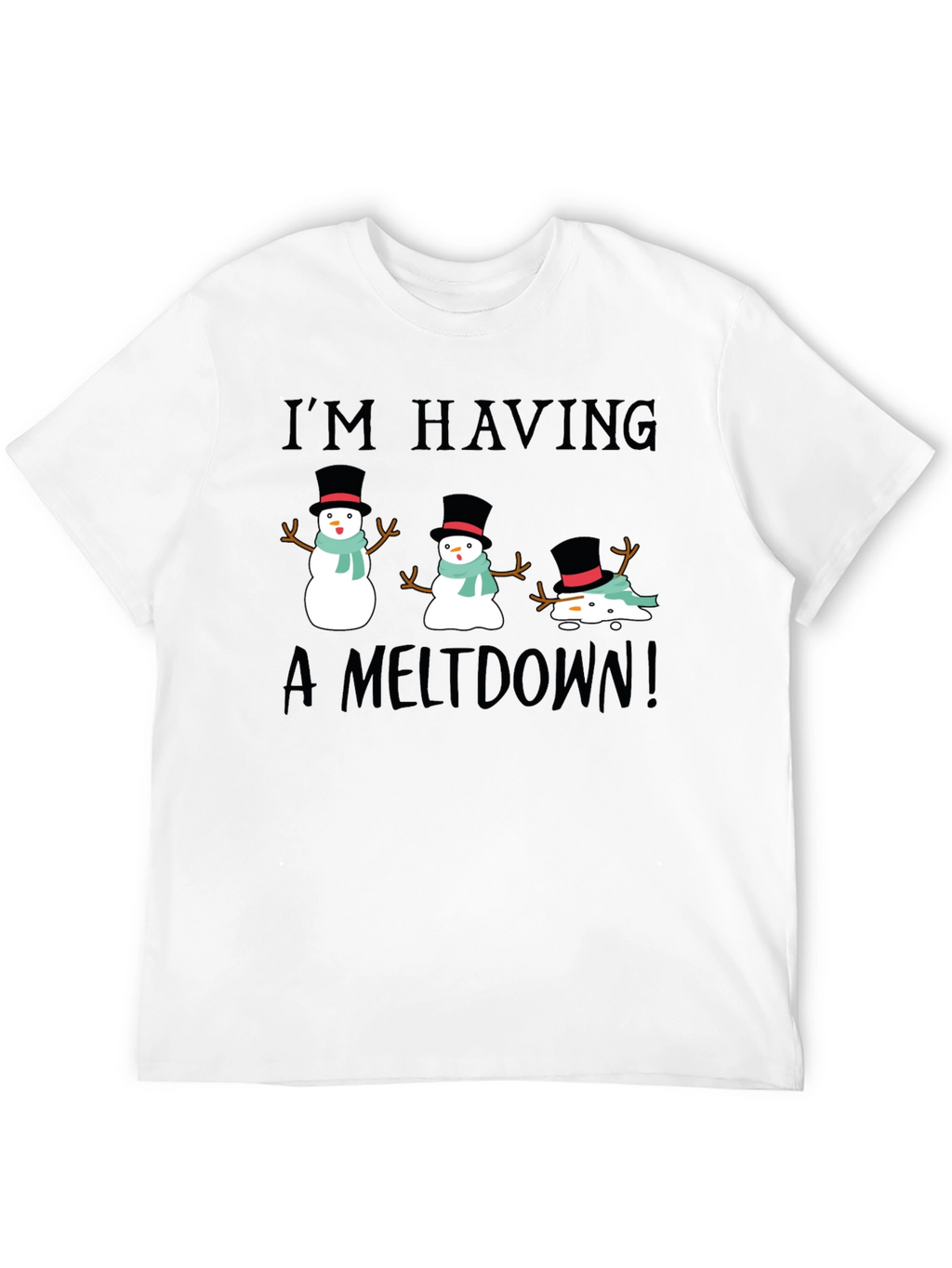 Funny Snowman Meltdown Graphic Tee