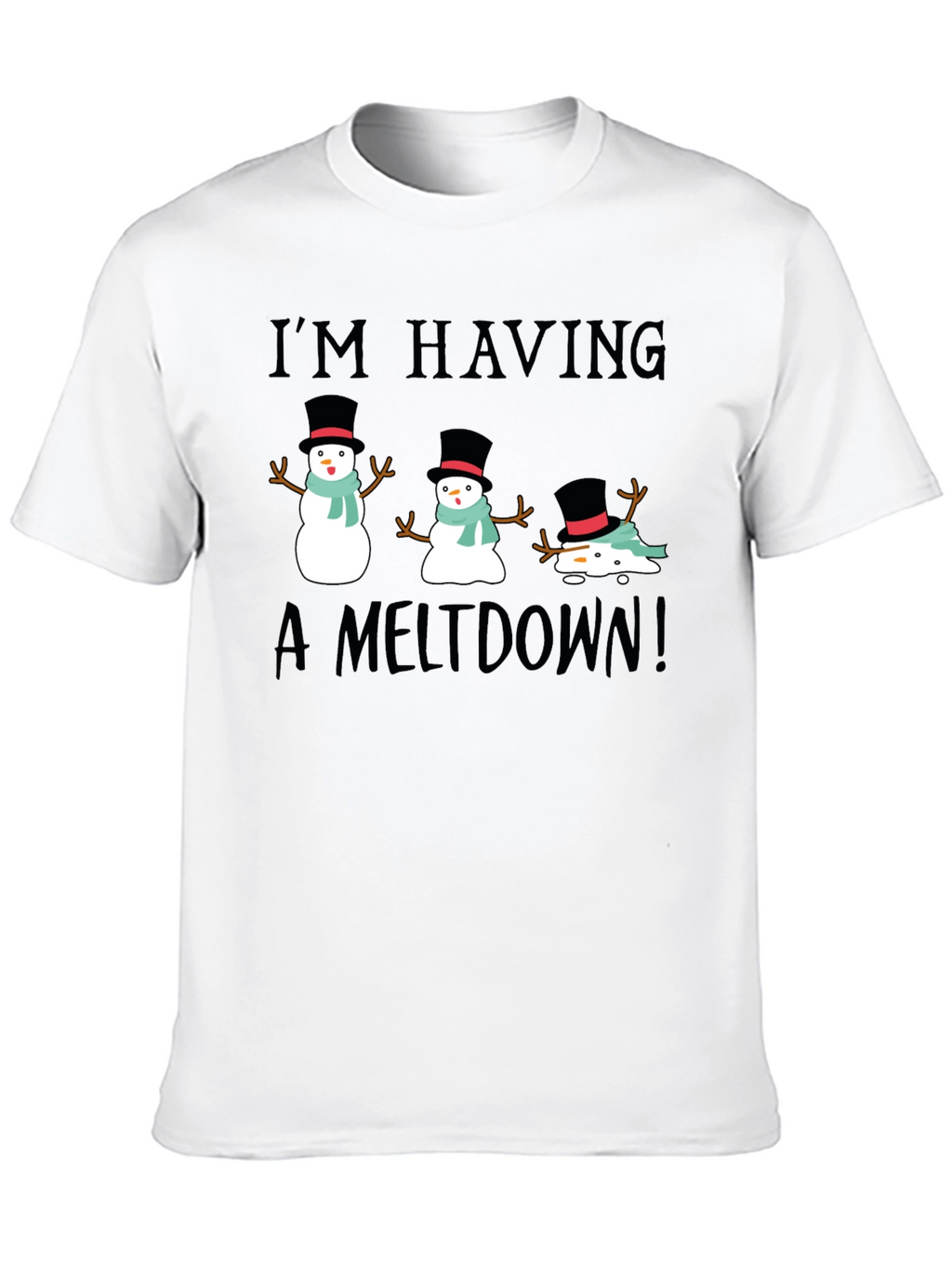 Funny Snowman Meltdown Graphic Tee
