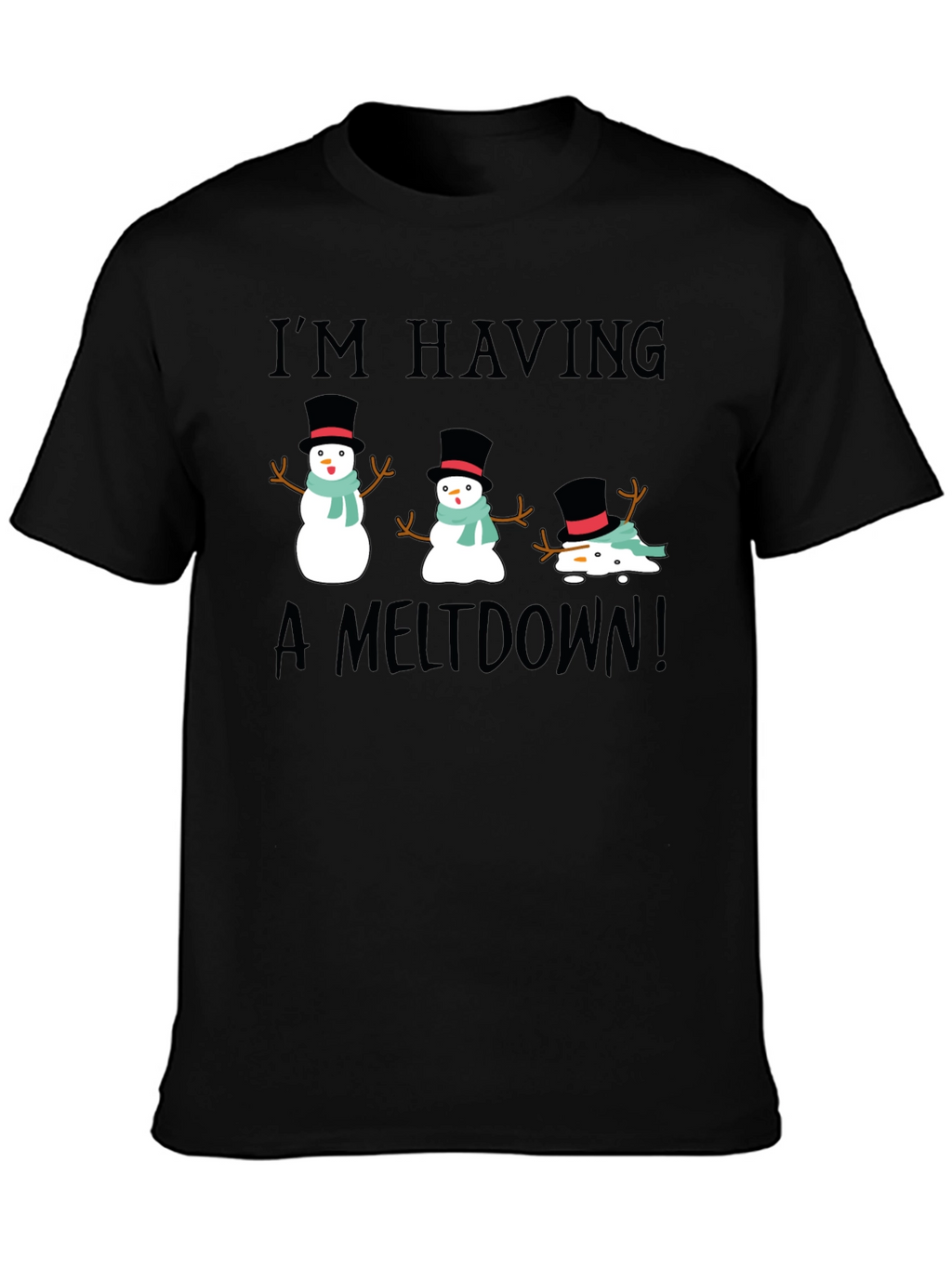 Funny Snowman Meltdown Graphic Tee