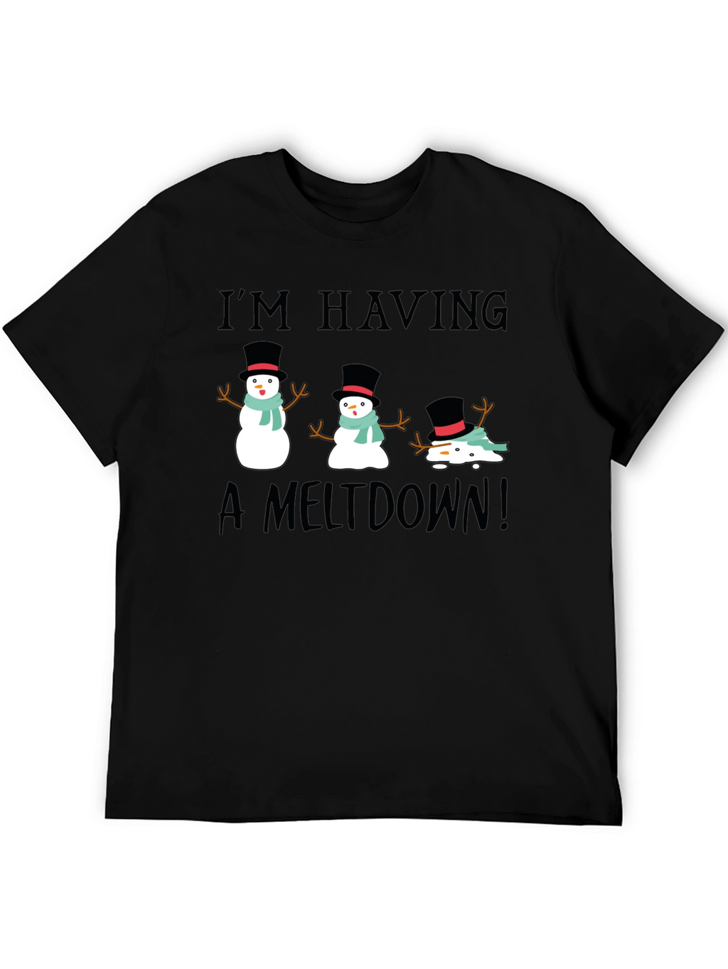 Funny Snowman Meltdown Graphic Tee