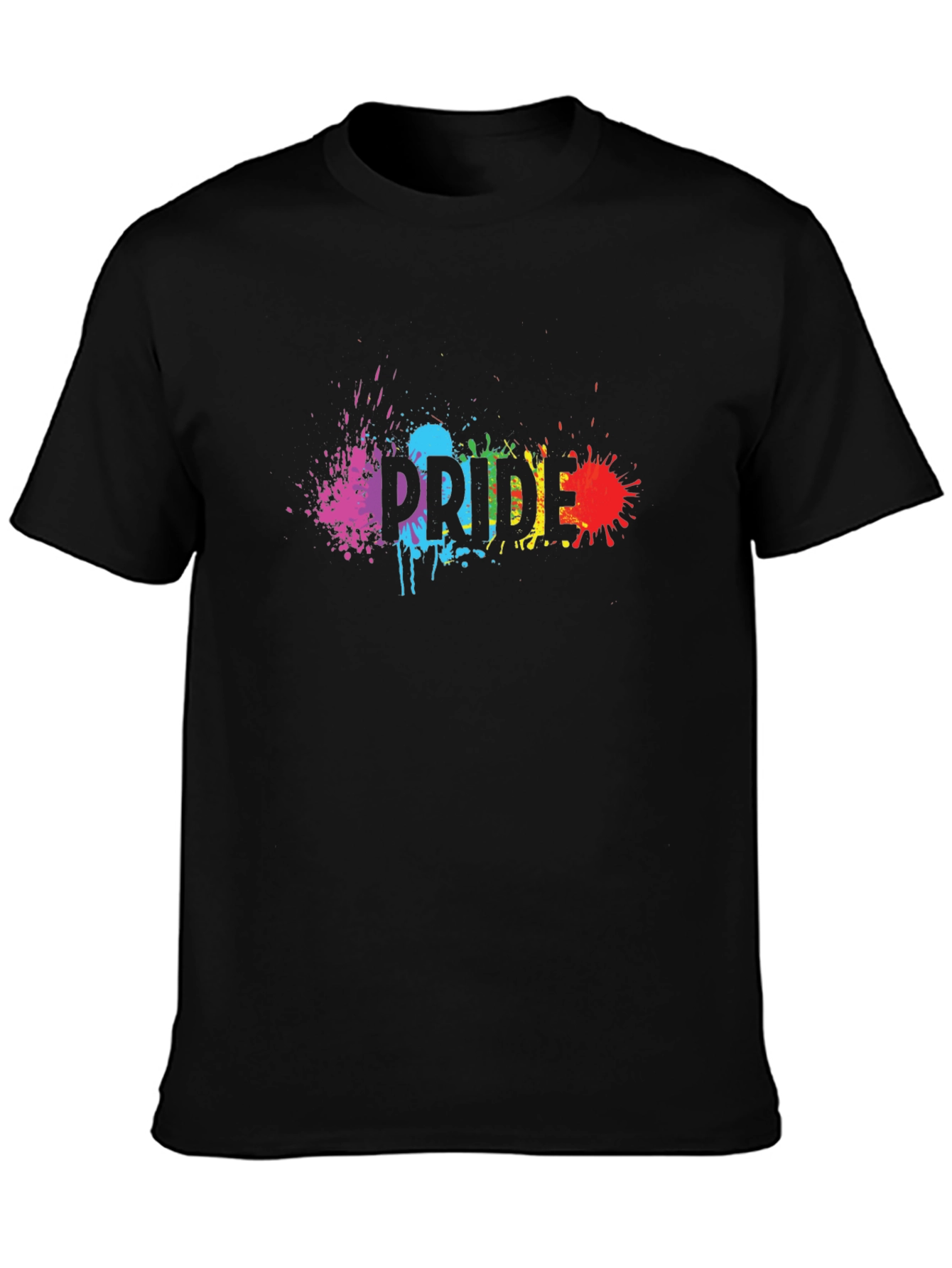Pride Splatter Graphic Tee - Black