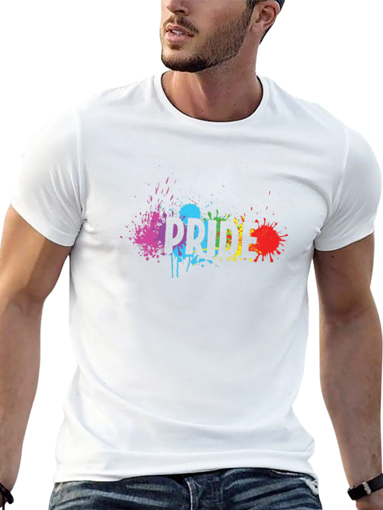 Pride Splatter Graphic Tee - Black