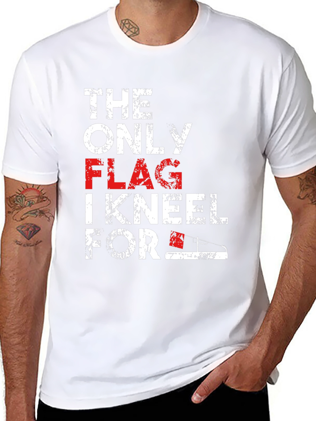 Patriotic T-Shirt: The Only Flag I Kneel For