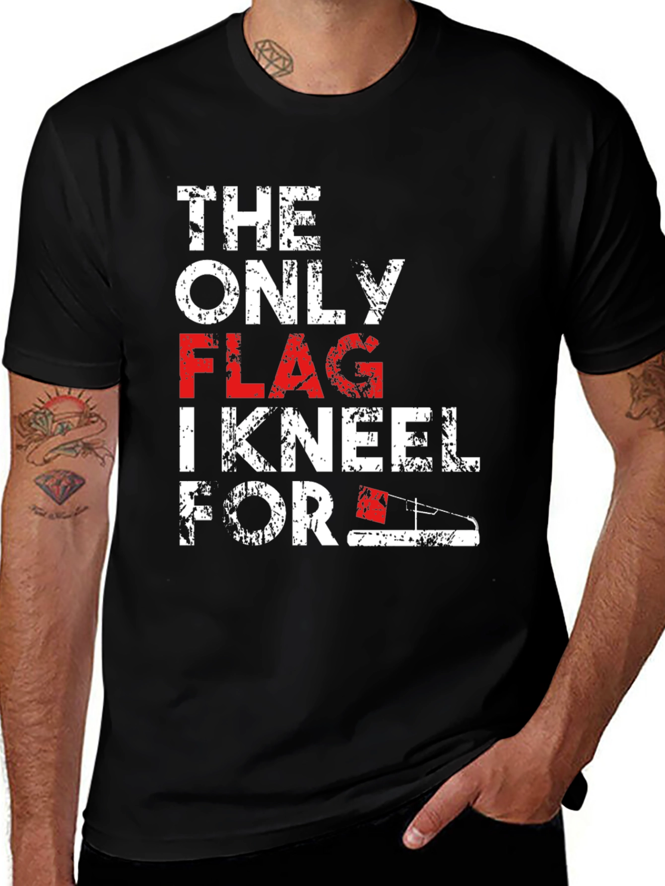 Patriotic T-Shirt: The Only Flag I Kneel For