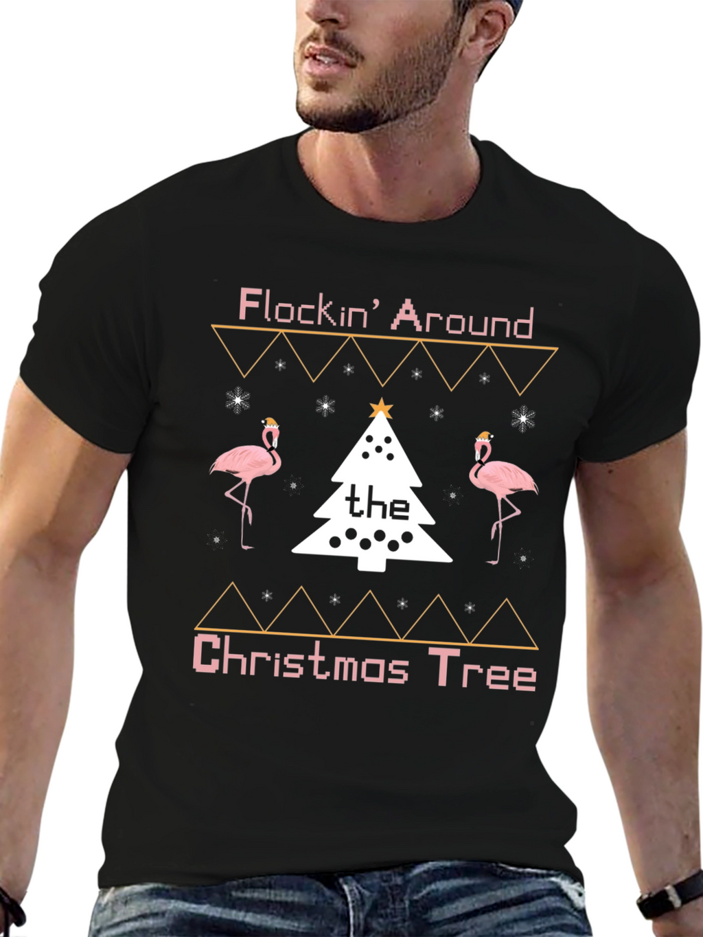 Flockin Around Christmas Tree T-Shirt