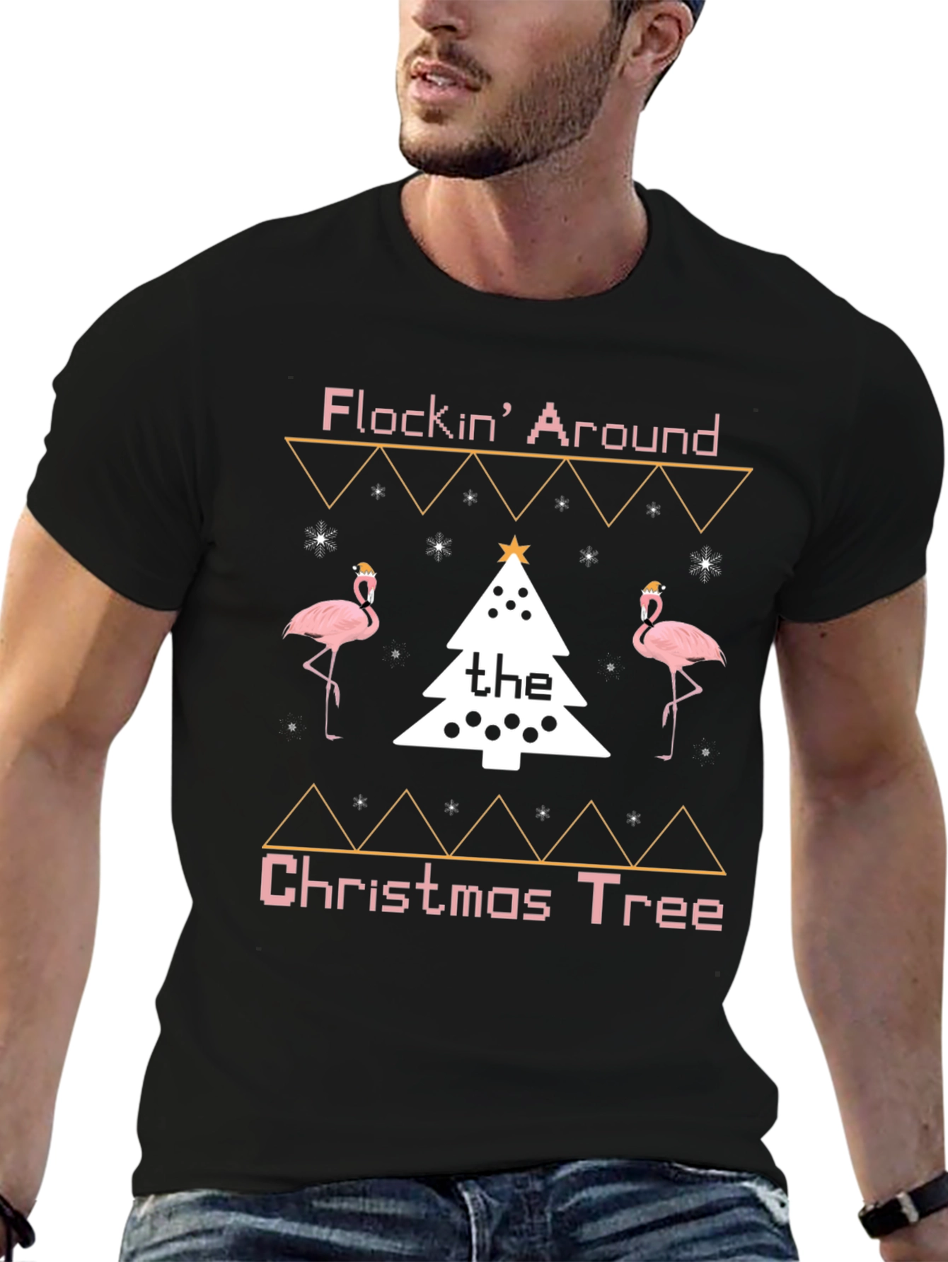 Flockin Around Christmas Tree T-Shirt
