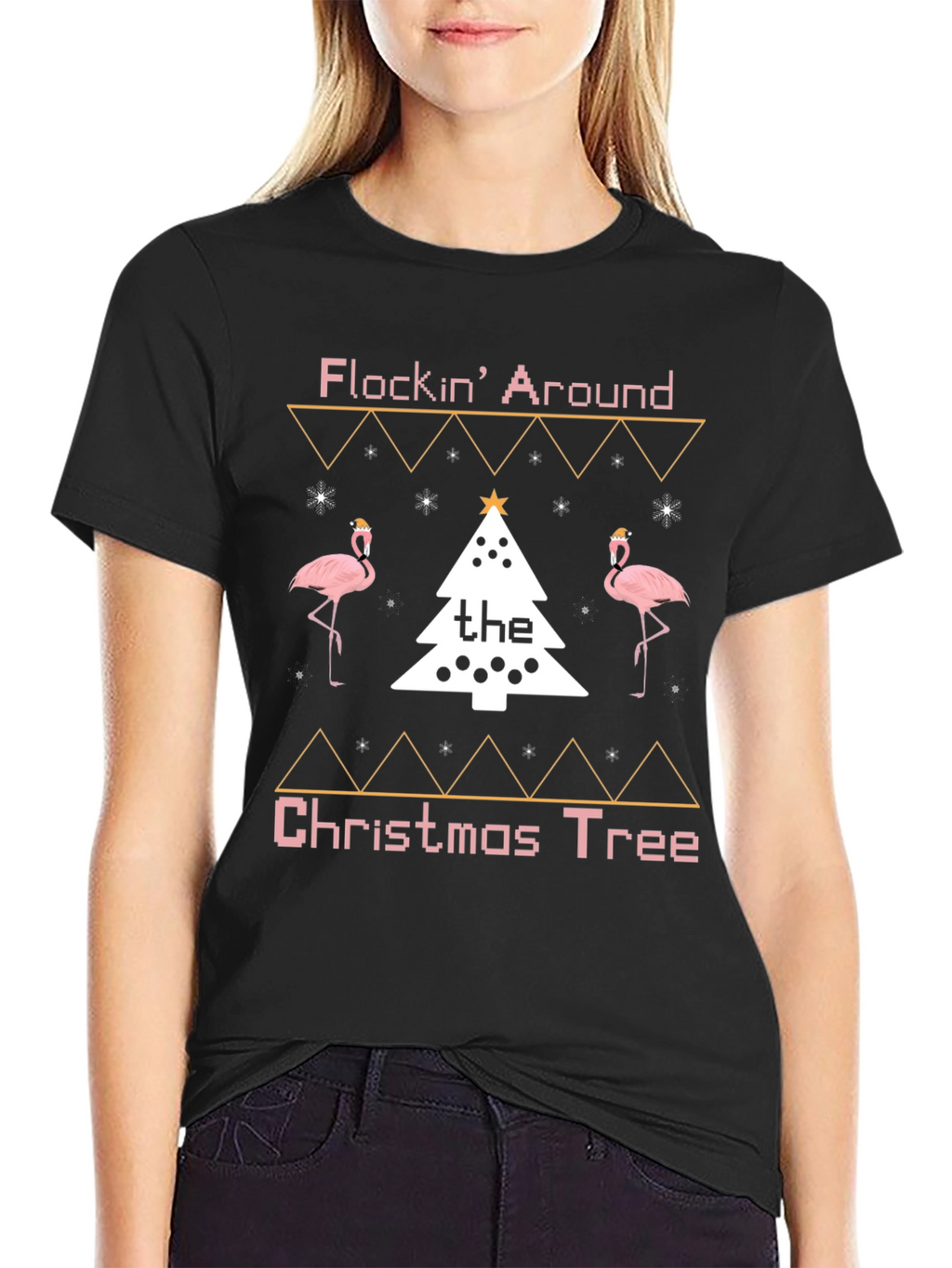 Flockin Around Christmas Tree T-Shirt