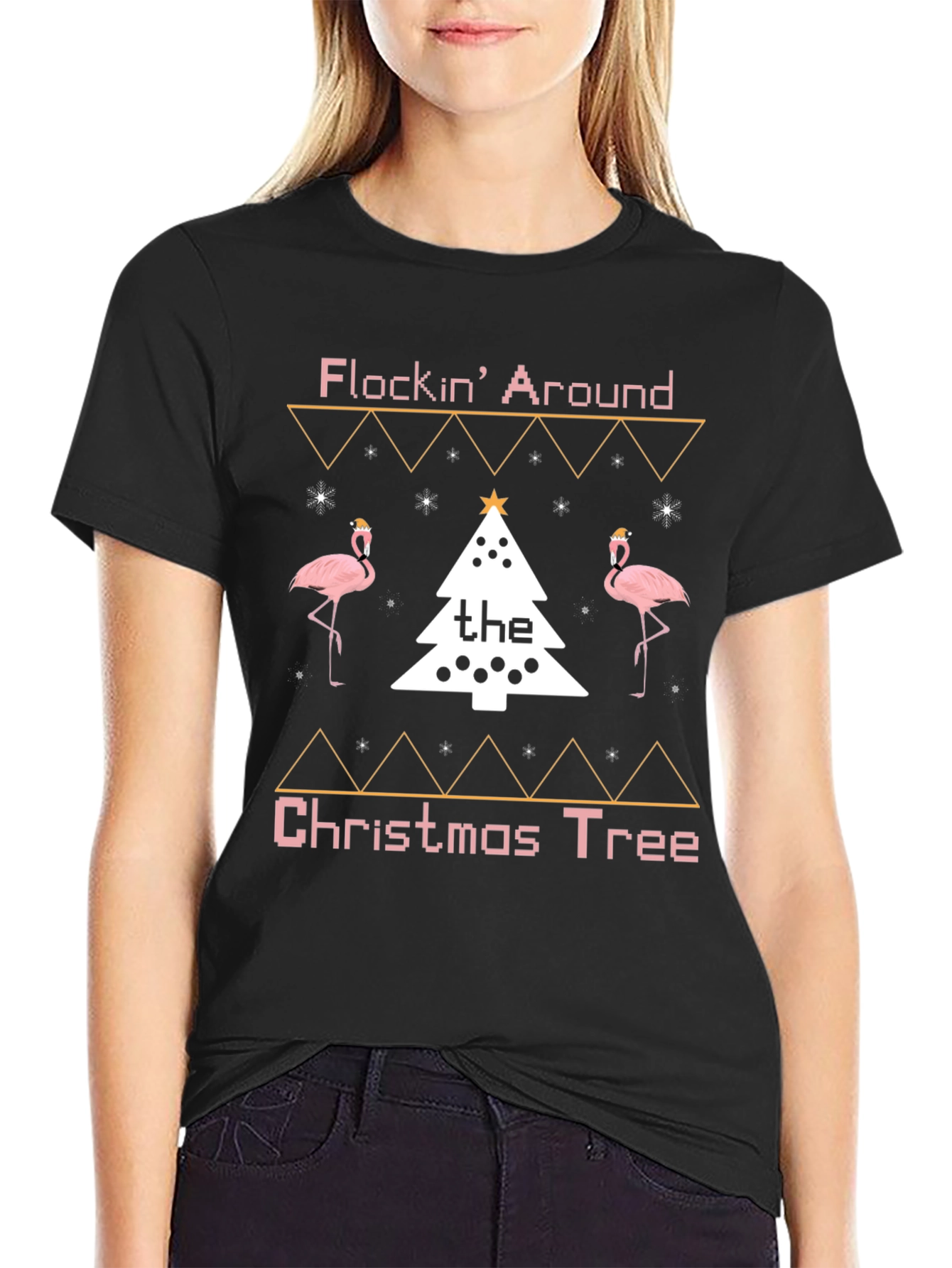 Flockin Around Christmas Tree T-Shirt