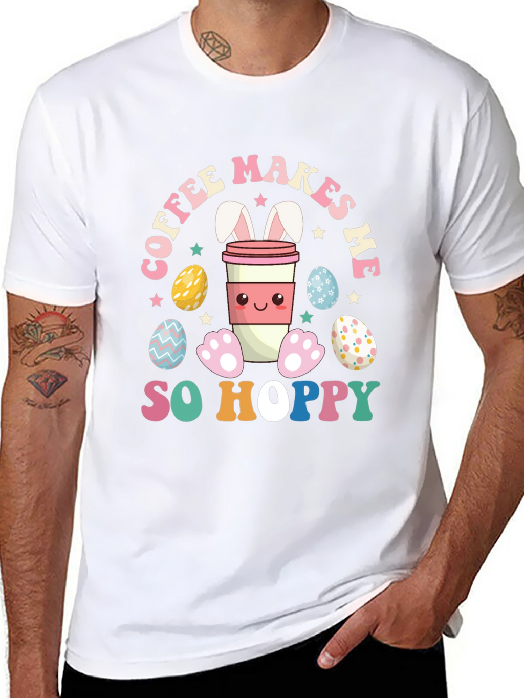 Coffee Makes Me So Hoppy Easter Bunny T-Shirt