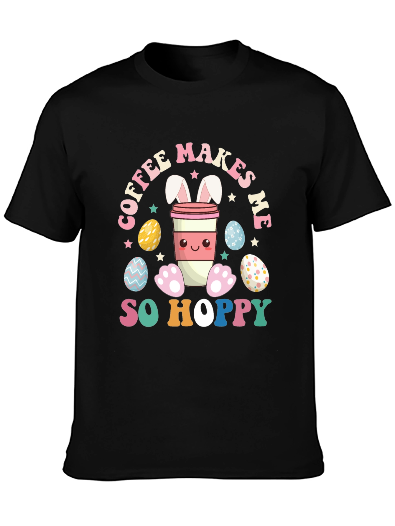 Coffee Makes Me So Hoppy Easter Bunny T-Shirt
