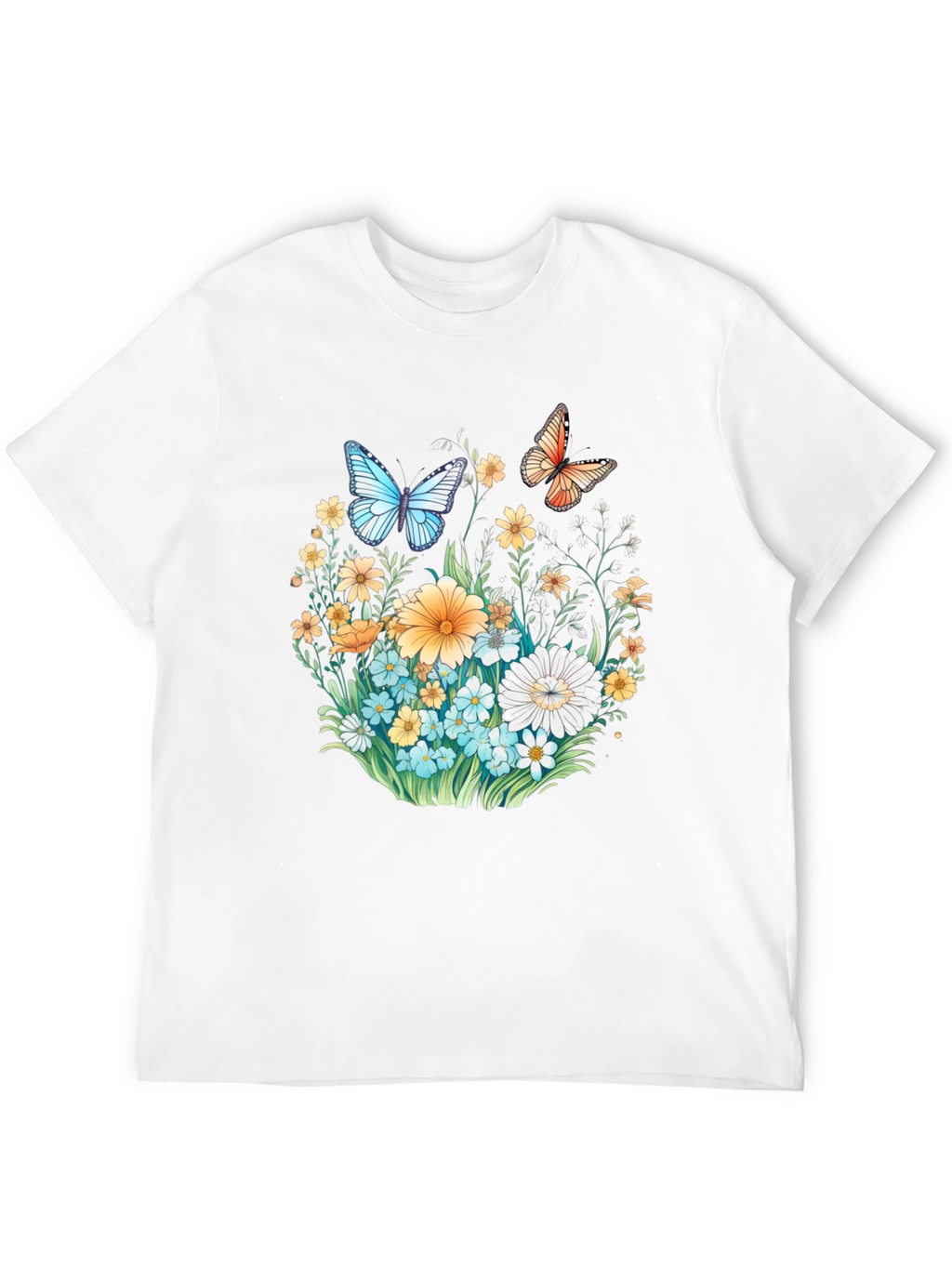Floral Butterfly Graphic T-Shirt