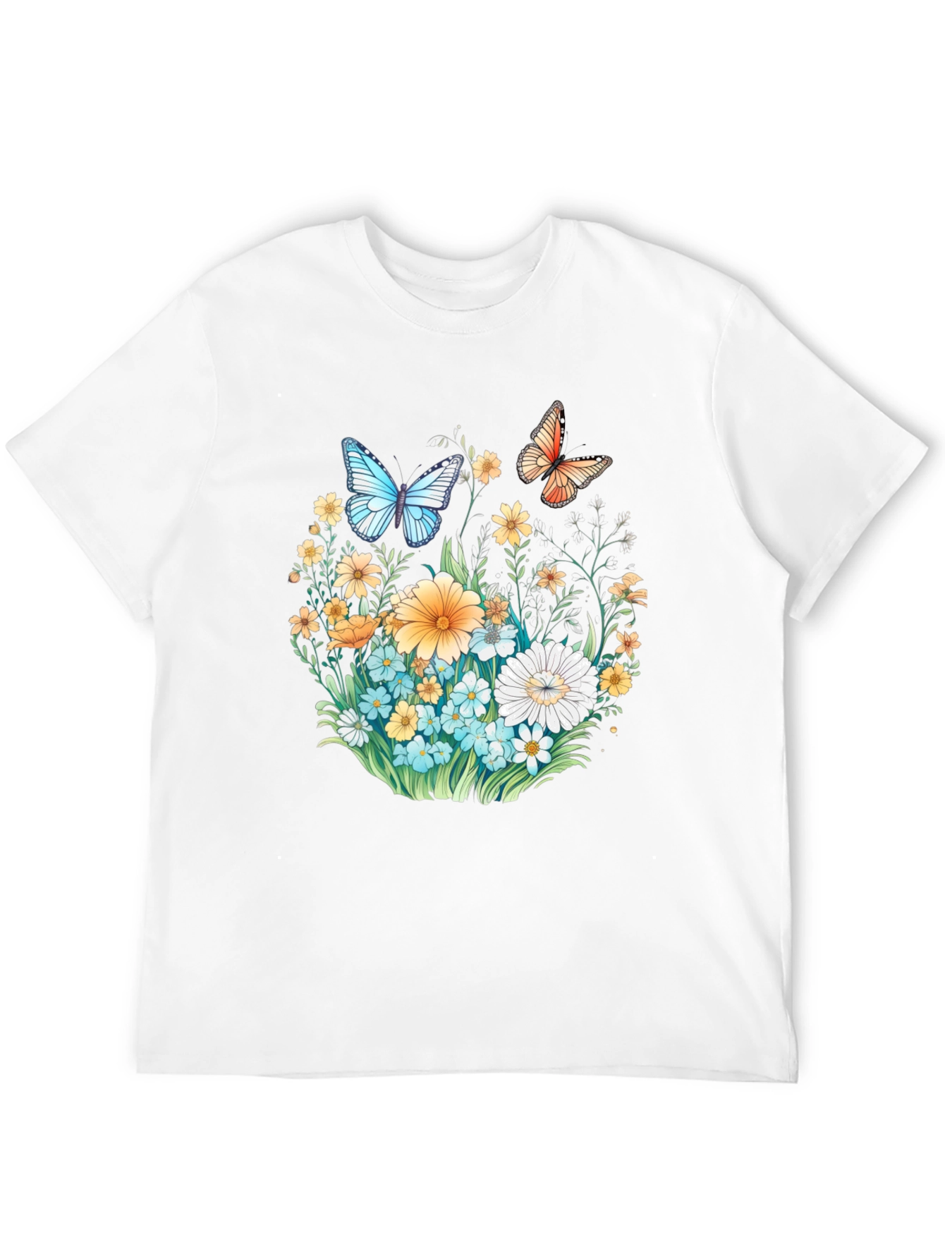 Floral Butterfly Graphic T-Shirt