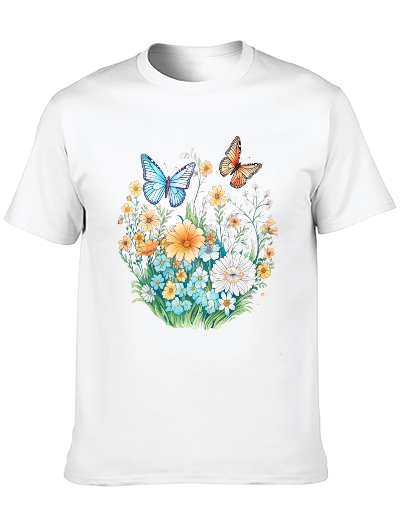 Floral Butterfly Graphic T-Shirt