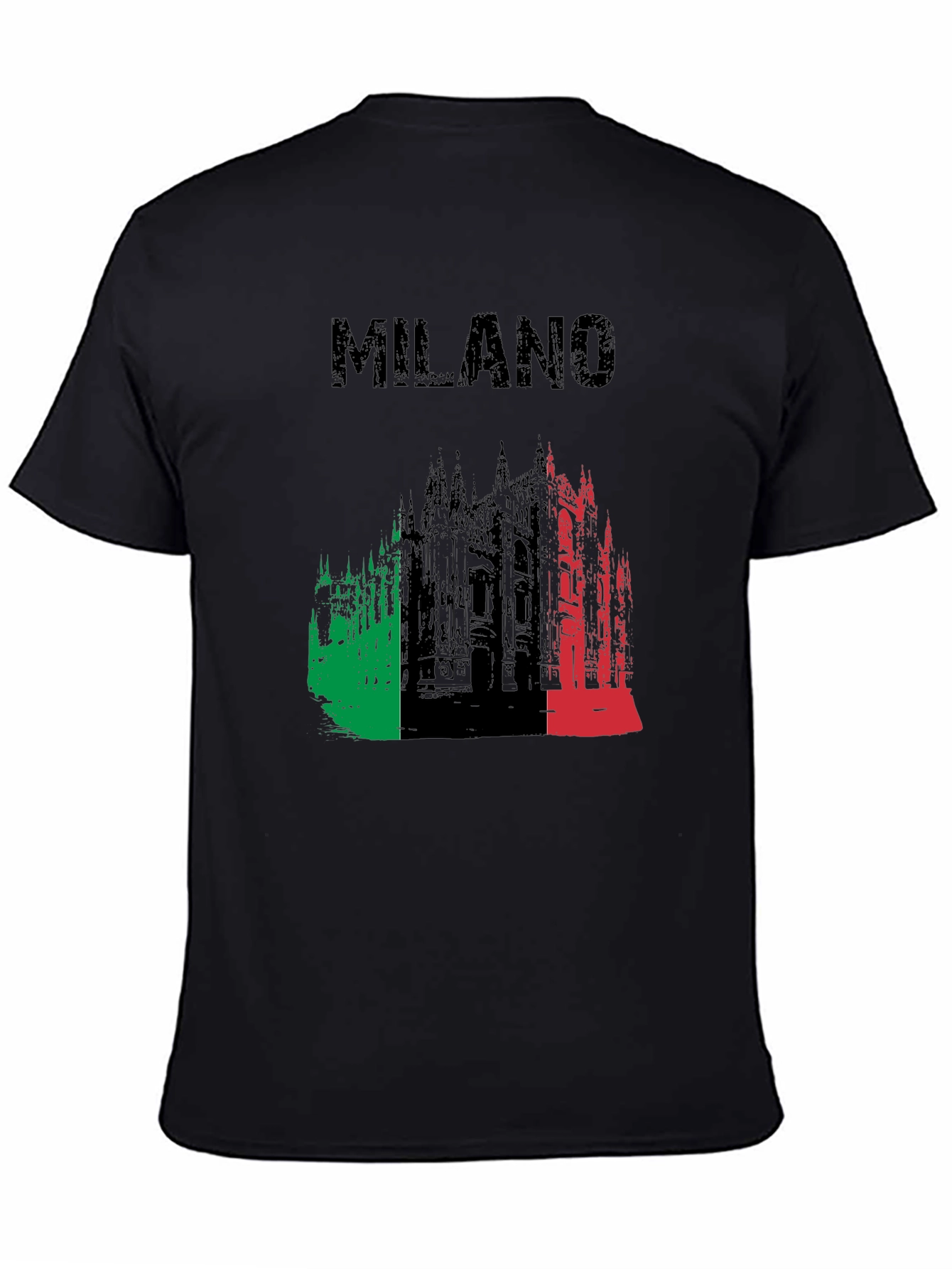 Milano Italy T-Shirt | Italian Flag Cathedral Design
