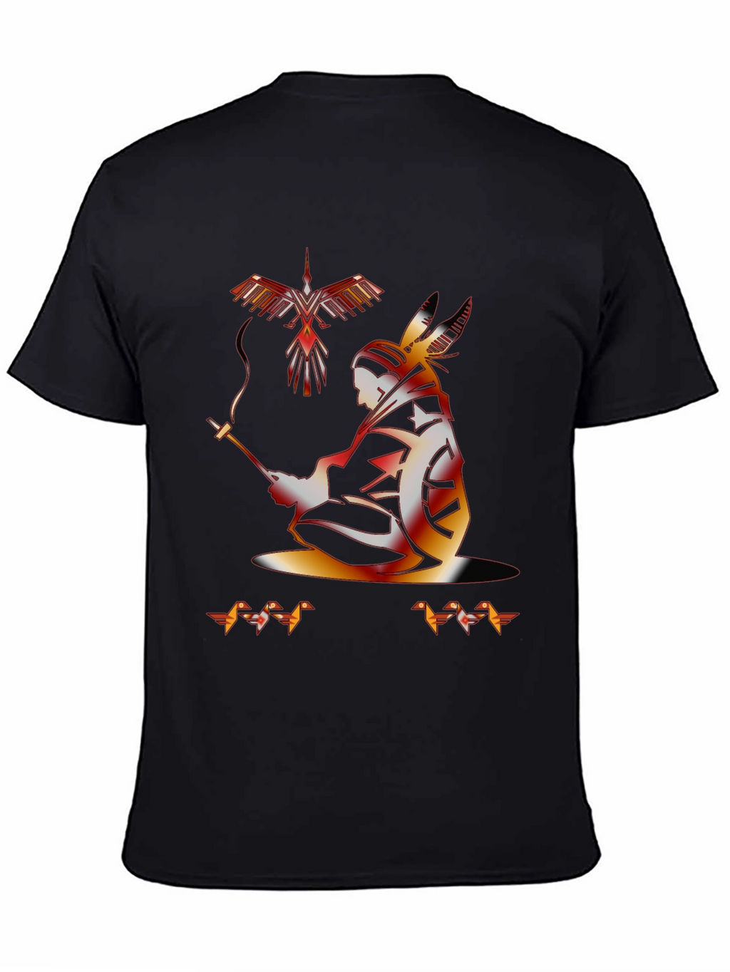 Native American Graphic Black T-Shirt