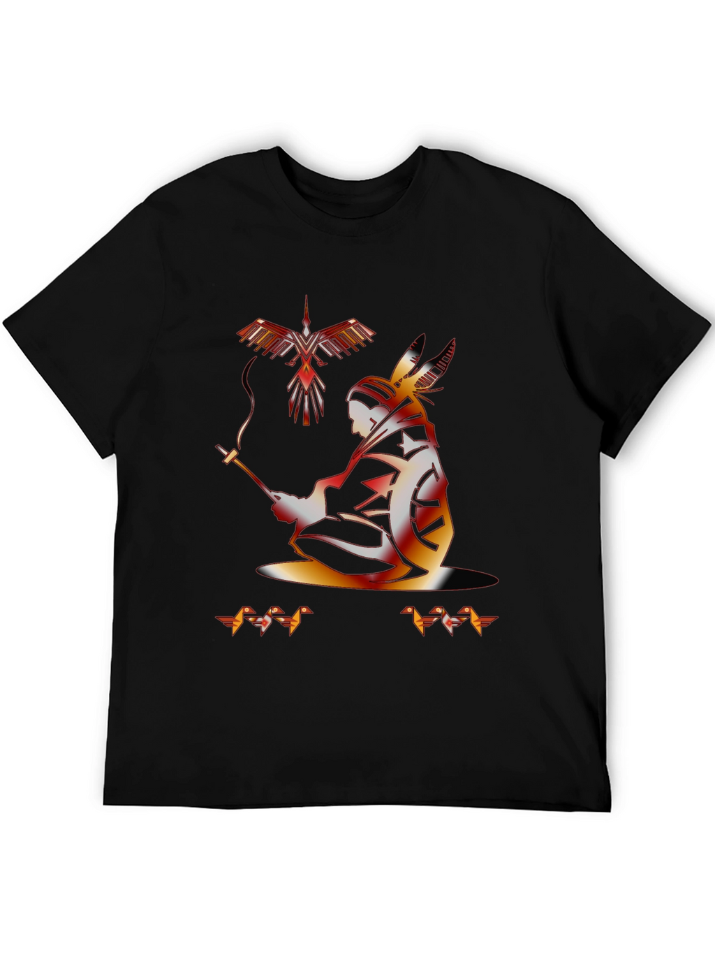 Native American Graphic Black T-Shirt