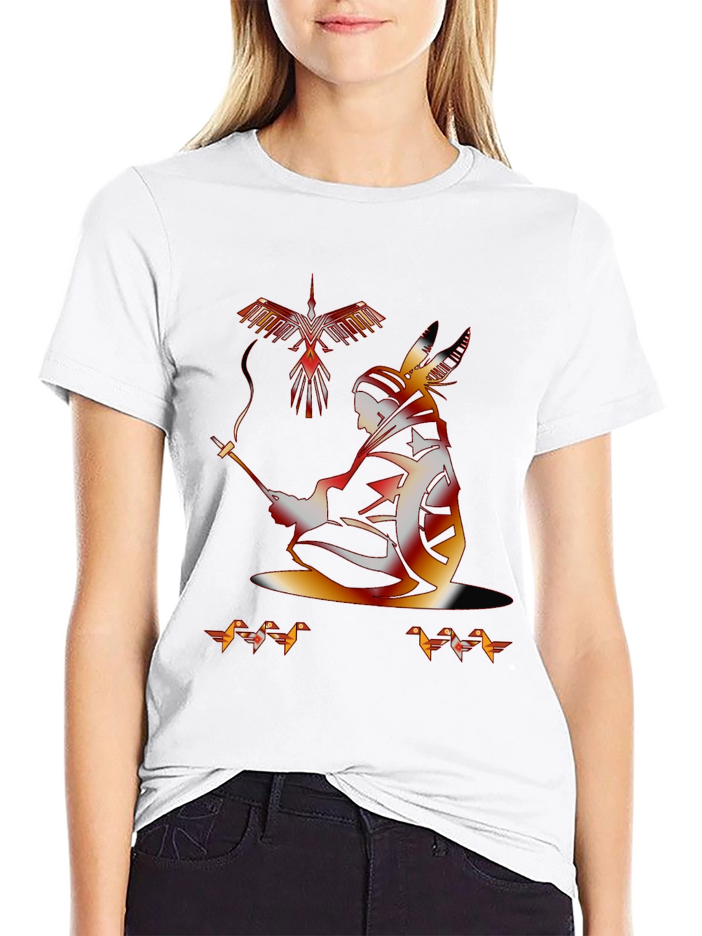 Native American Graphic Black T-Shirt