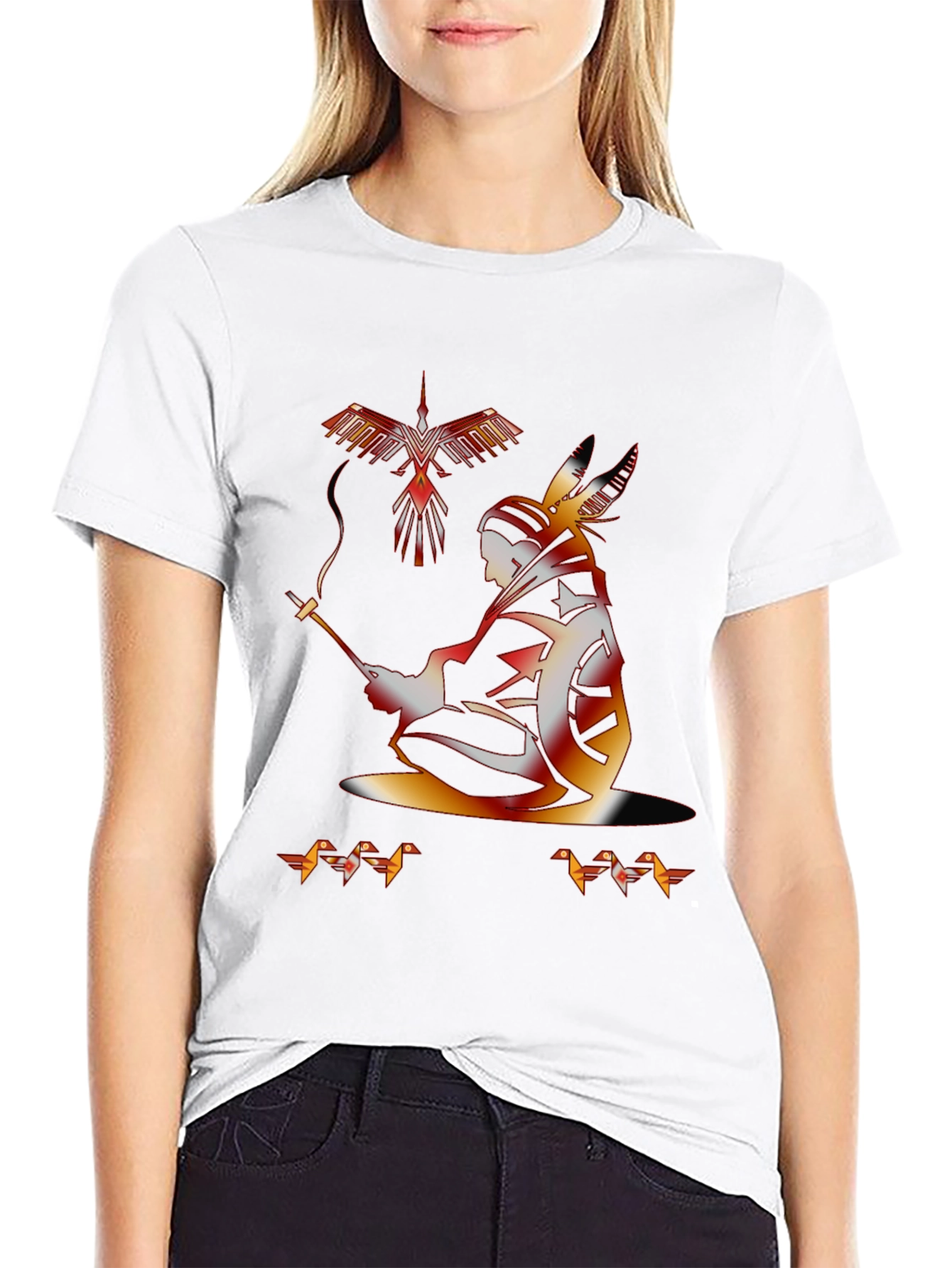 Native American Graphic Black T-Shirt