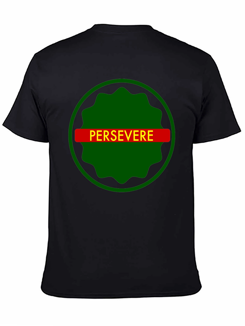 Persevere Graphic Tee - Black Cotton T-Shirt