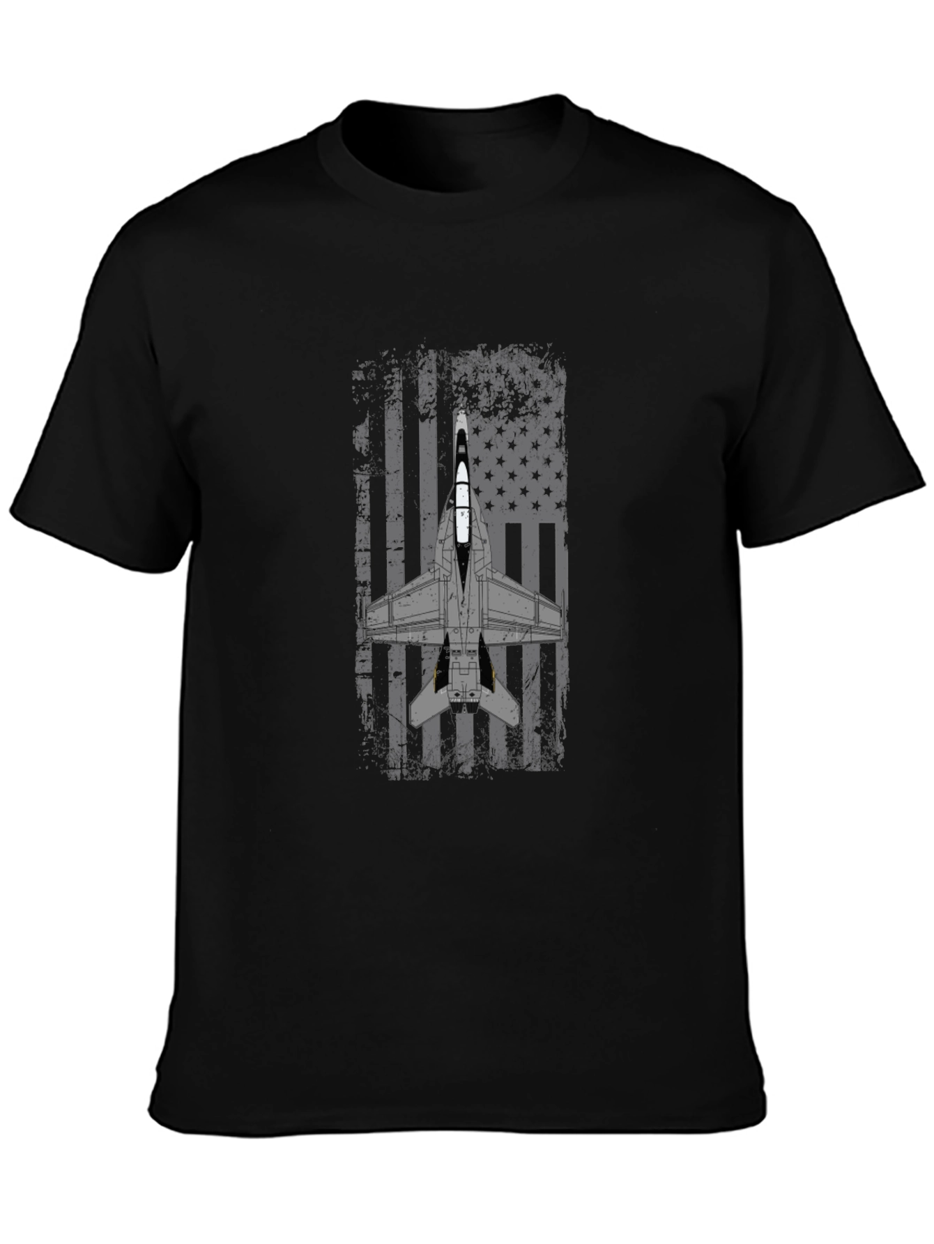 Patriotic Jet Fighter Graphic T-Shirt