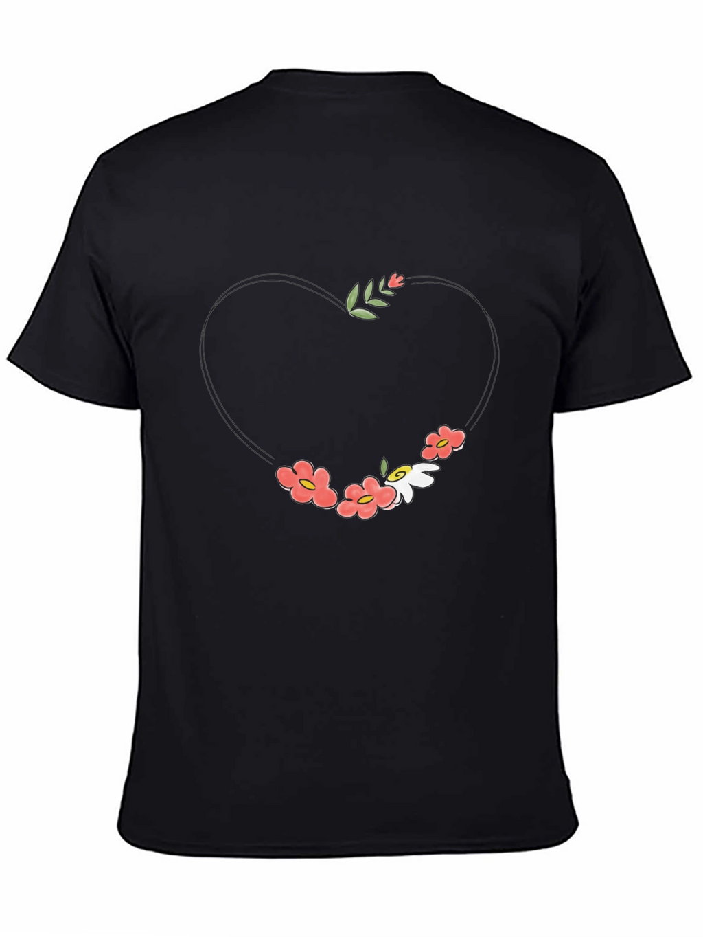 Floral Heart Graphic Tee - Stylish & Unique