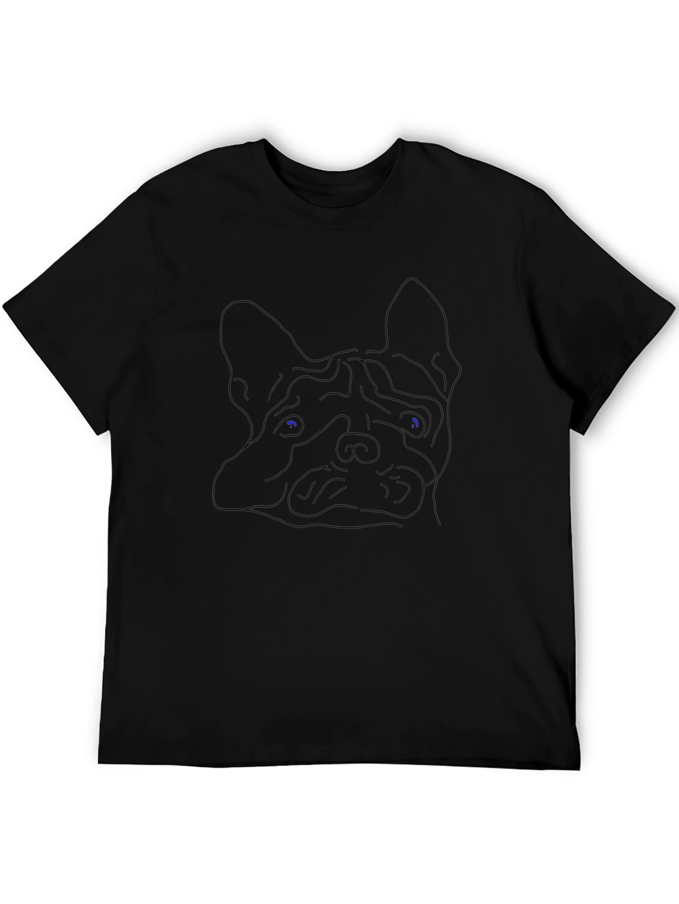 Black Dog Outline Graphic Tee