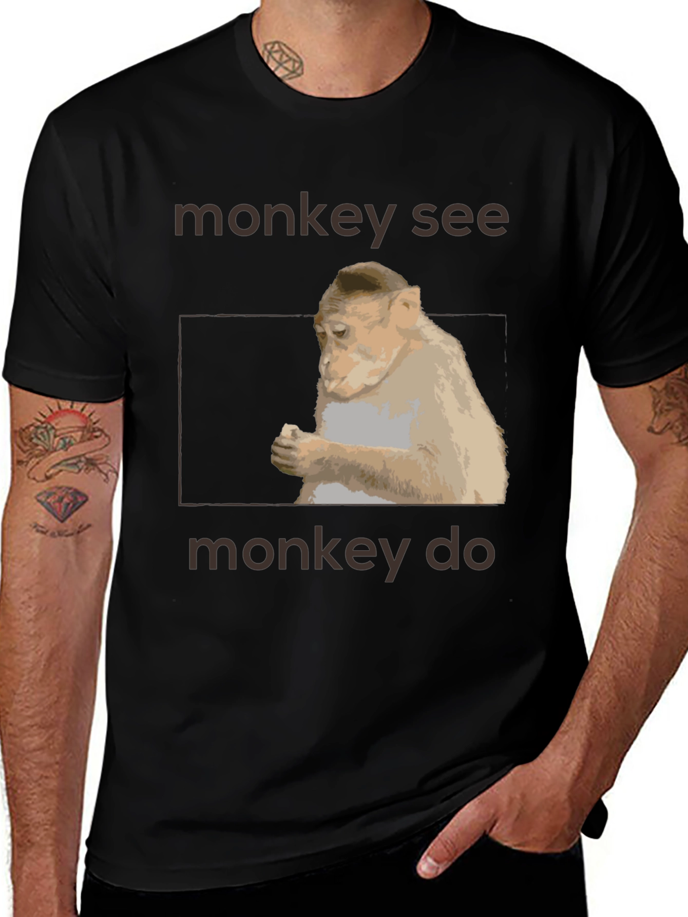 Monkey See Monkey Do Graphic T-Shirt