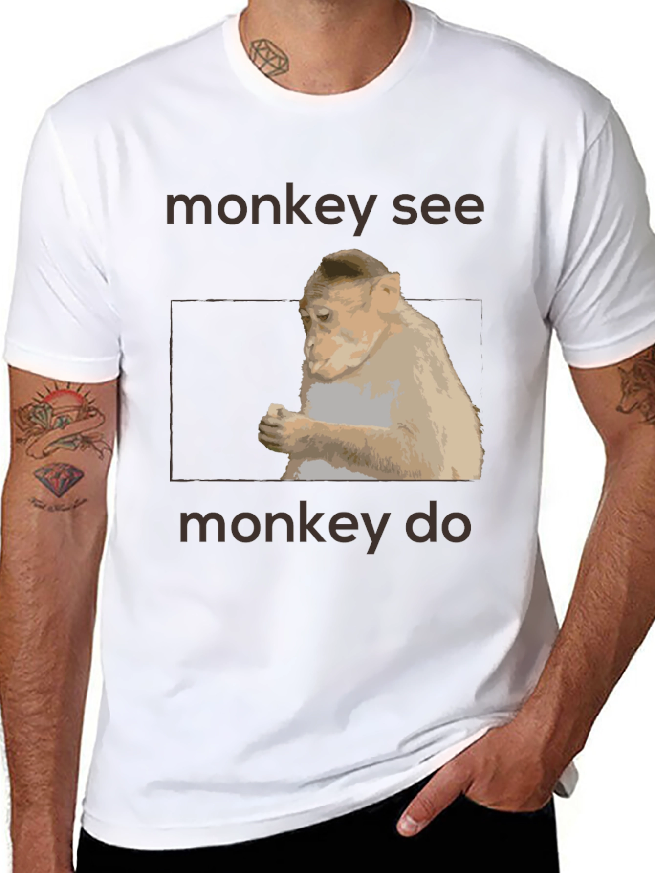 Monkey See Monkey Do Graphic T-Shirt