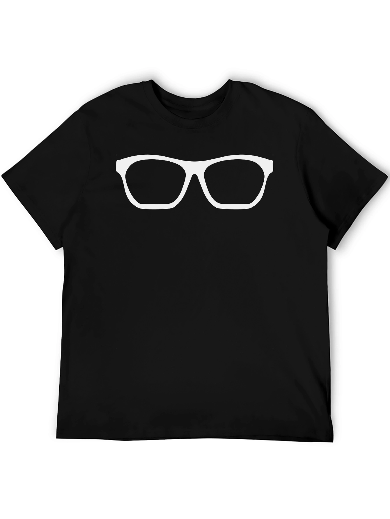 Geek Chic Glasses Graphic Tee - Black Cotton Shirt
