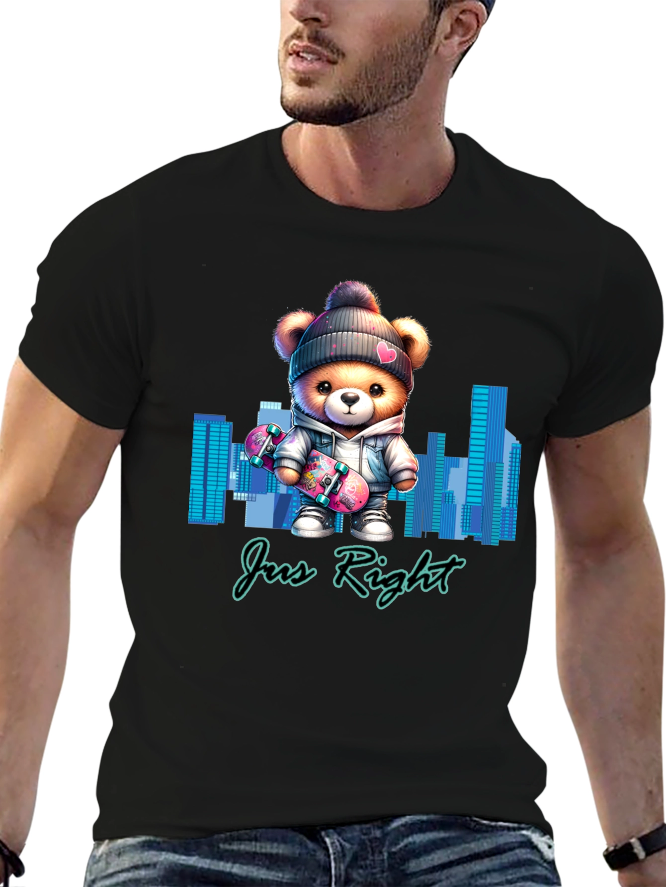Trendy Teddy Bear Skater T-Shirt