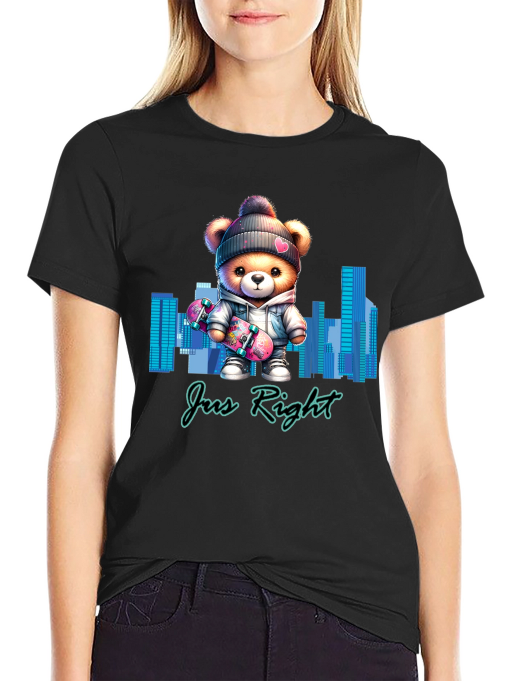 Trendy Teddy Bear Skater T-Shirt