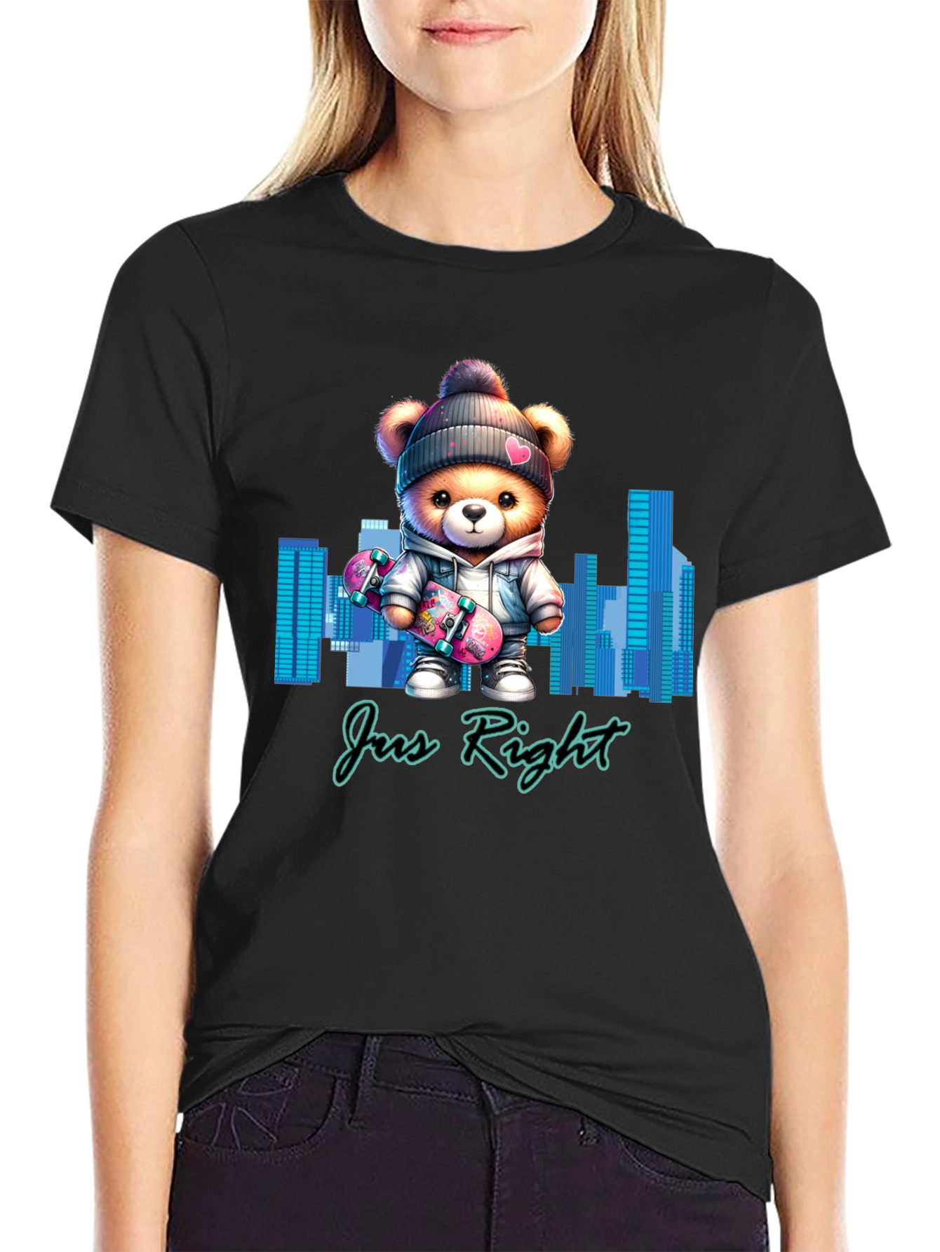 Trendy Teddy Bear Skater T-Shirt