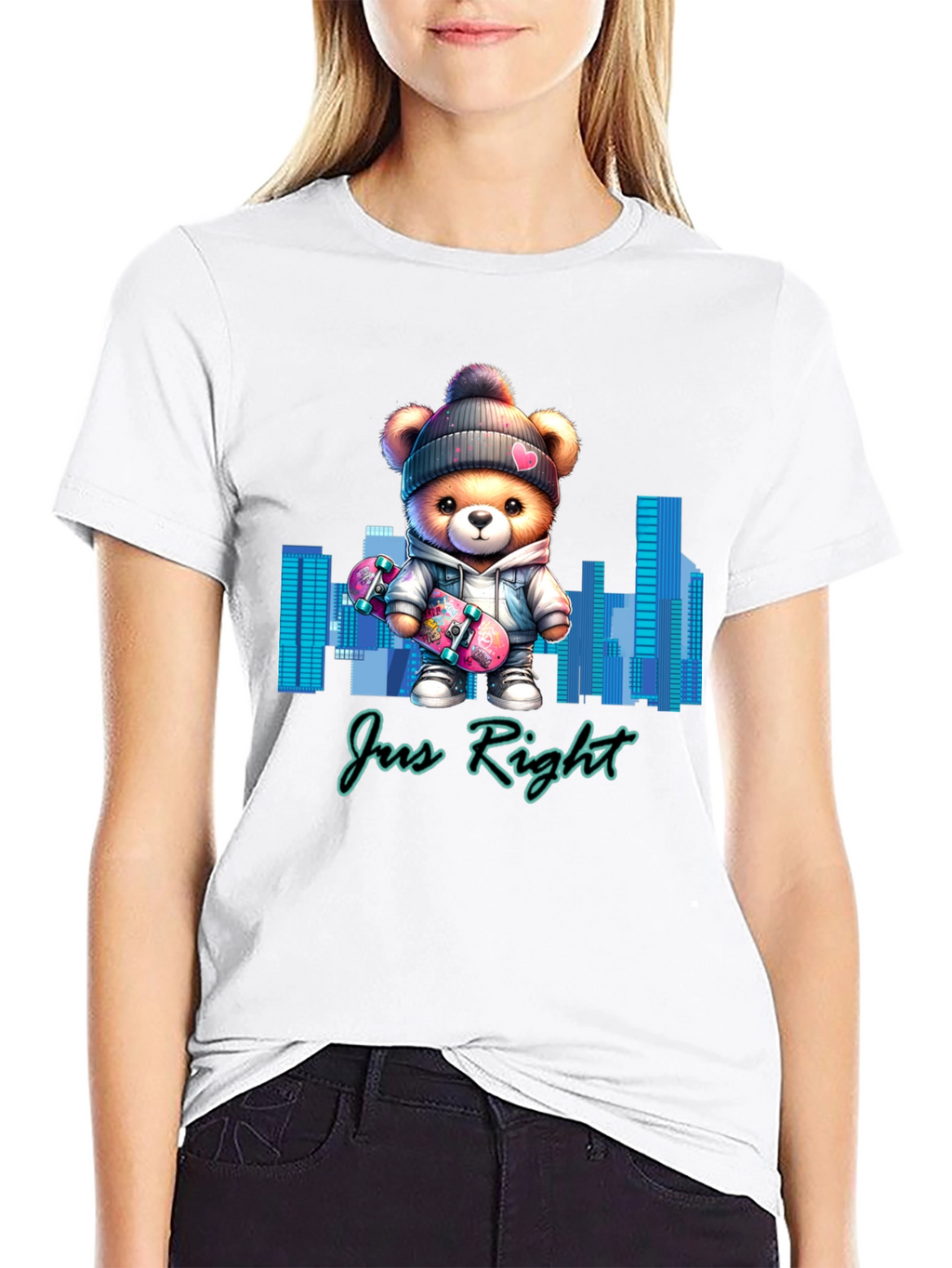 Trendy Teddy Bear Skater T-Shirt