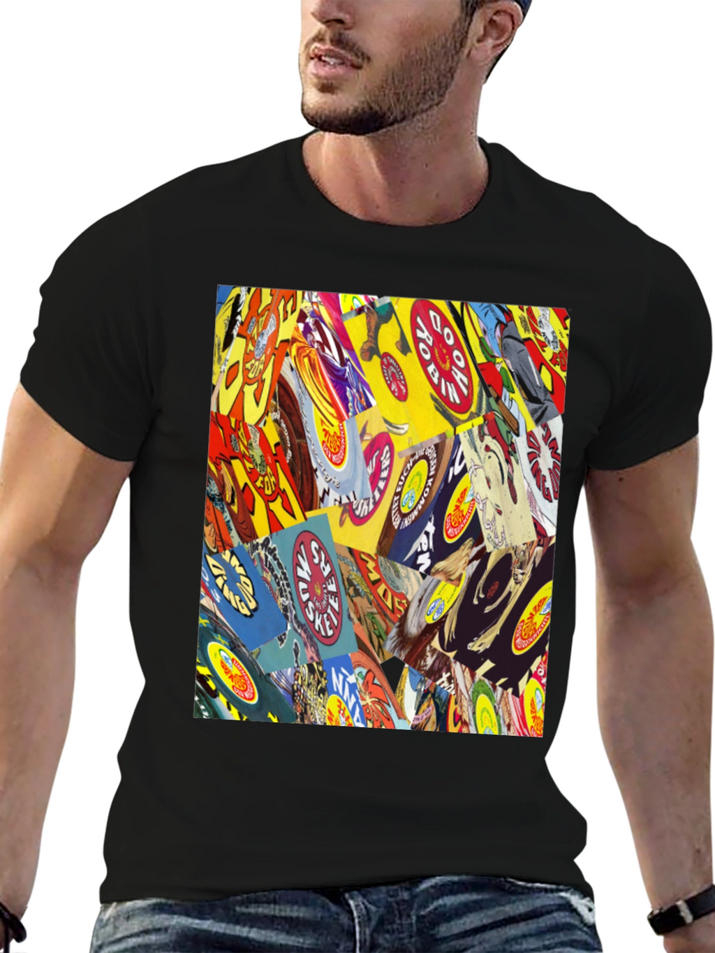 Comic Book Cover Print Black T-Shirt