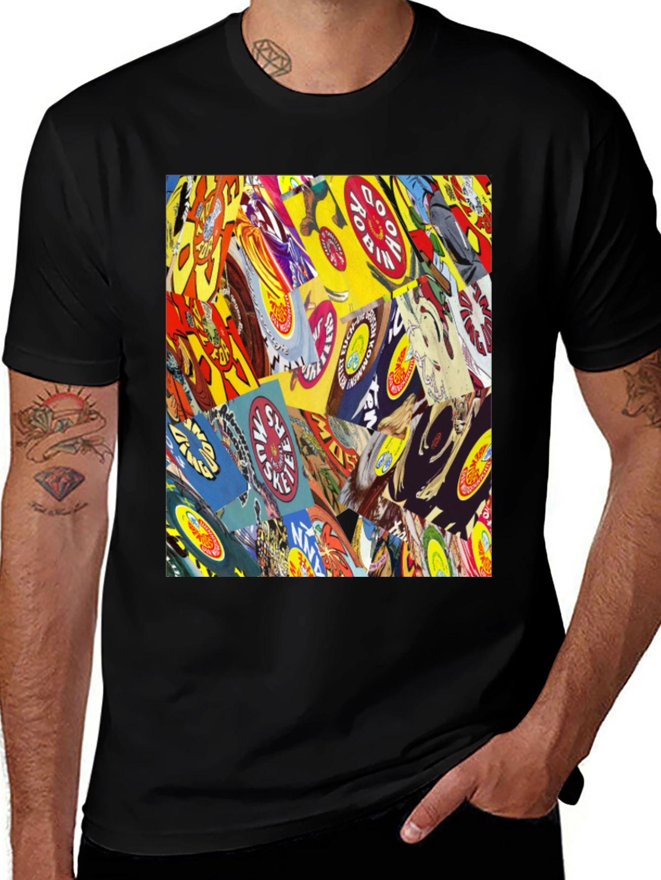 Comic Book Cover Print Black T-Shirt