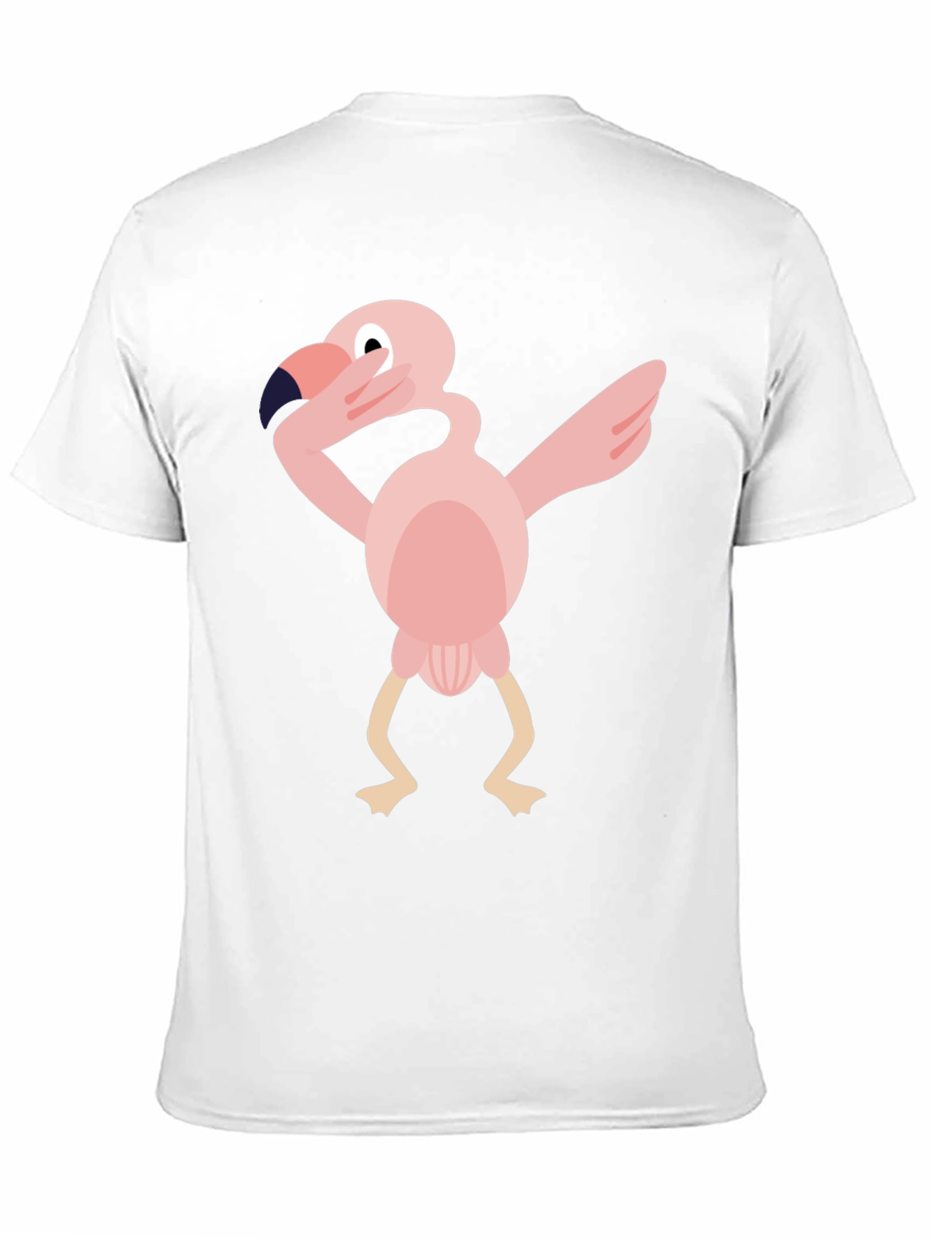 Dabbing Flamingo Graphic Tee - Black Cotton T-Shirt