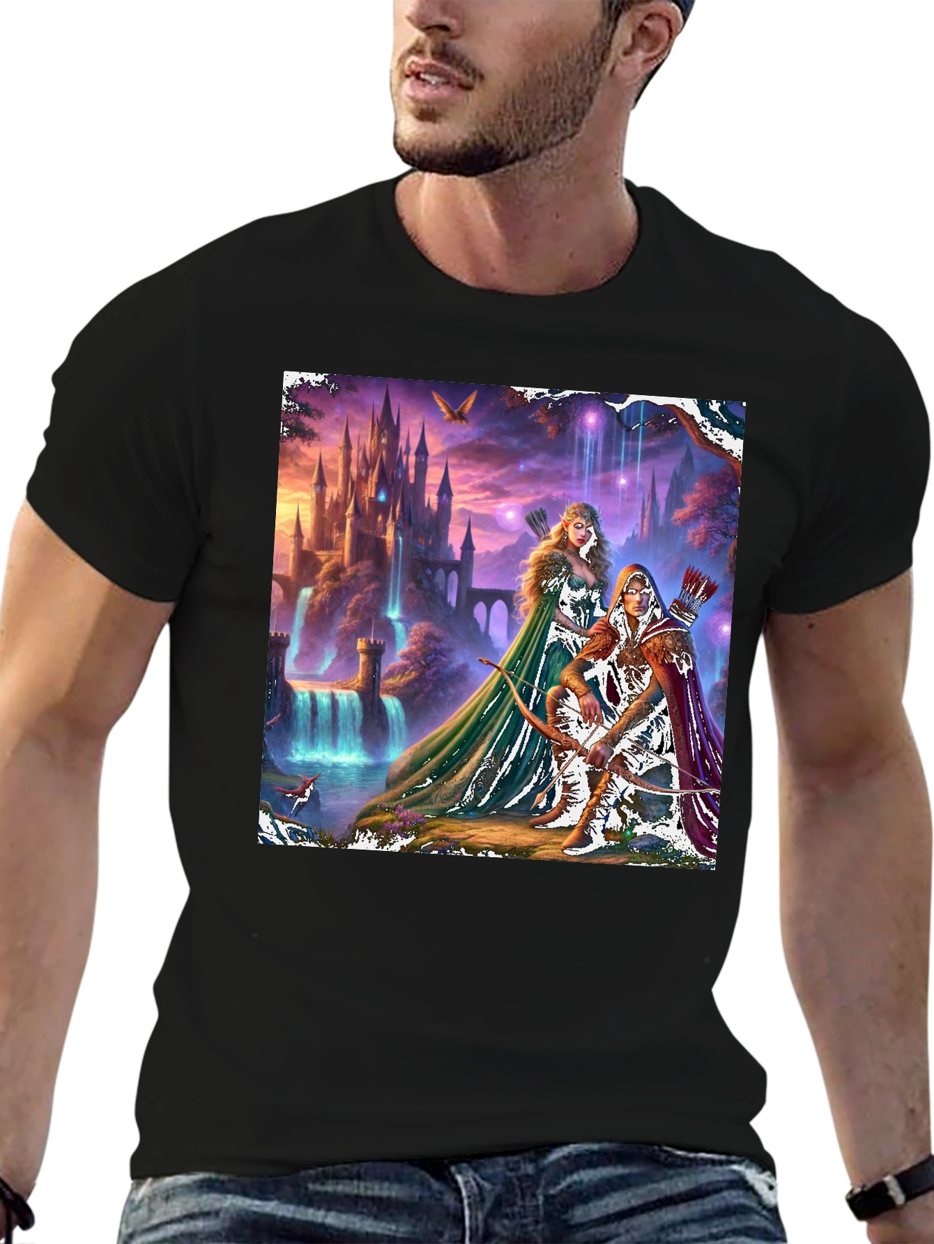 Fantasy Castle Archer T-Shirt