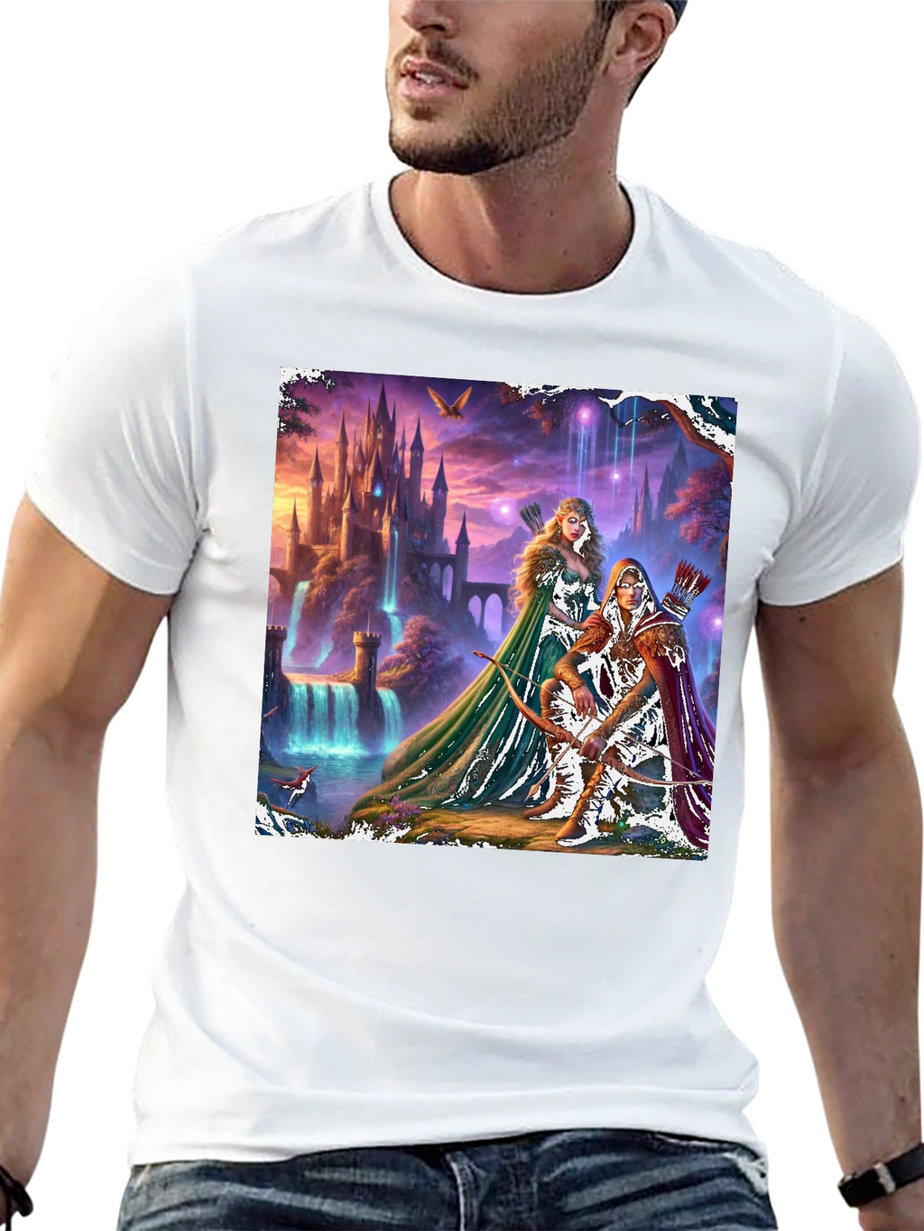 Fantasy Castle Archer T-Shirt