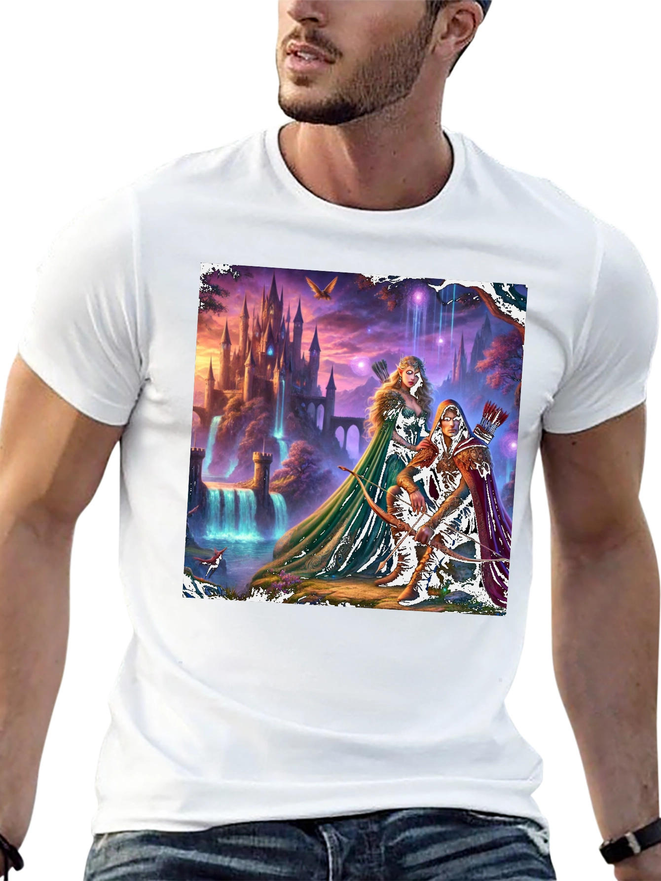 Fantasy Castle Archer T-Shirt