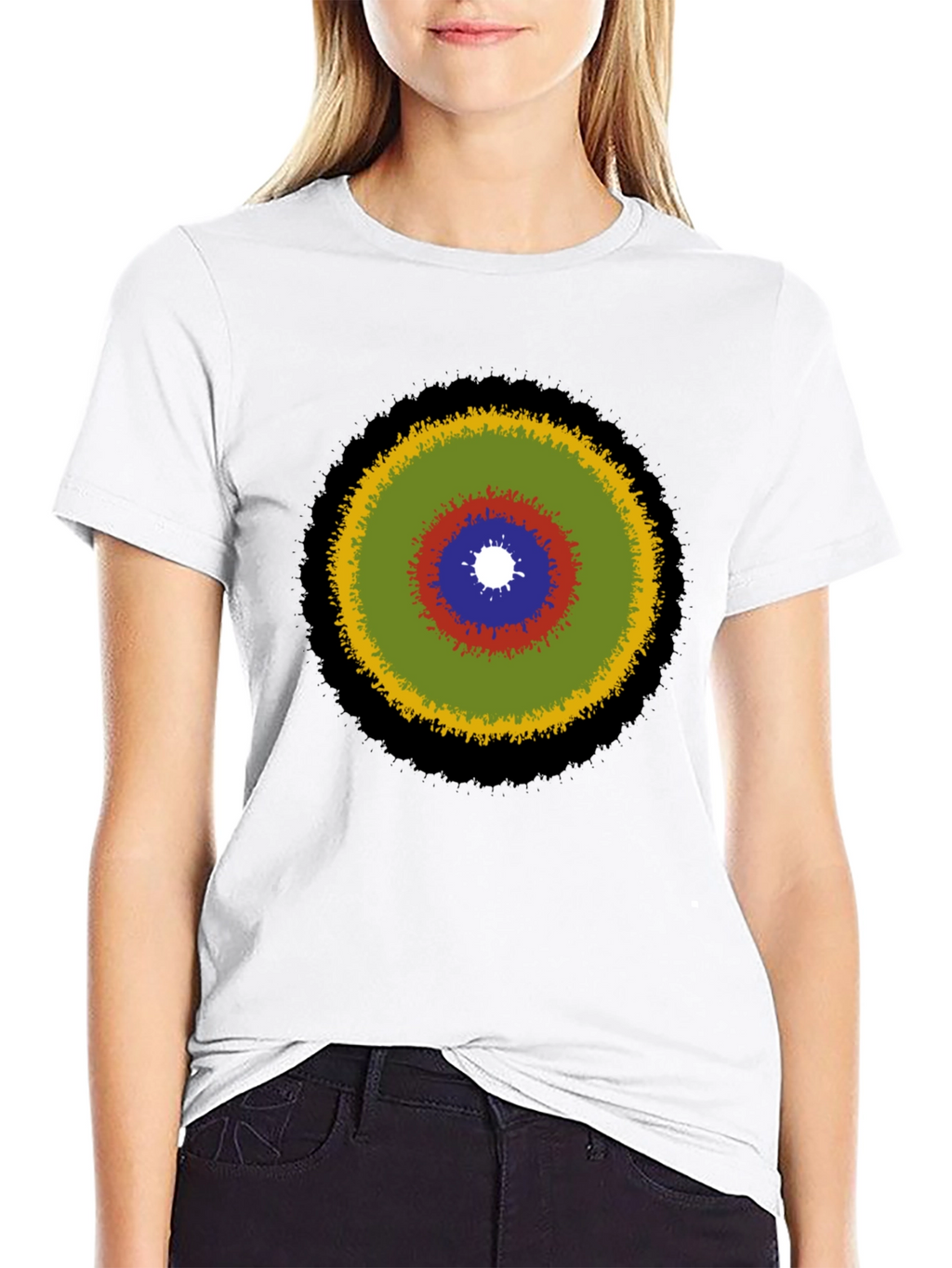 Abstract Target Graphic Tee - Stylish Casual Wear