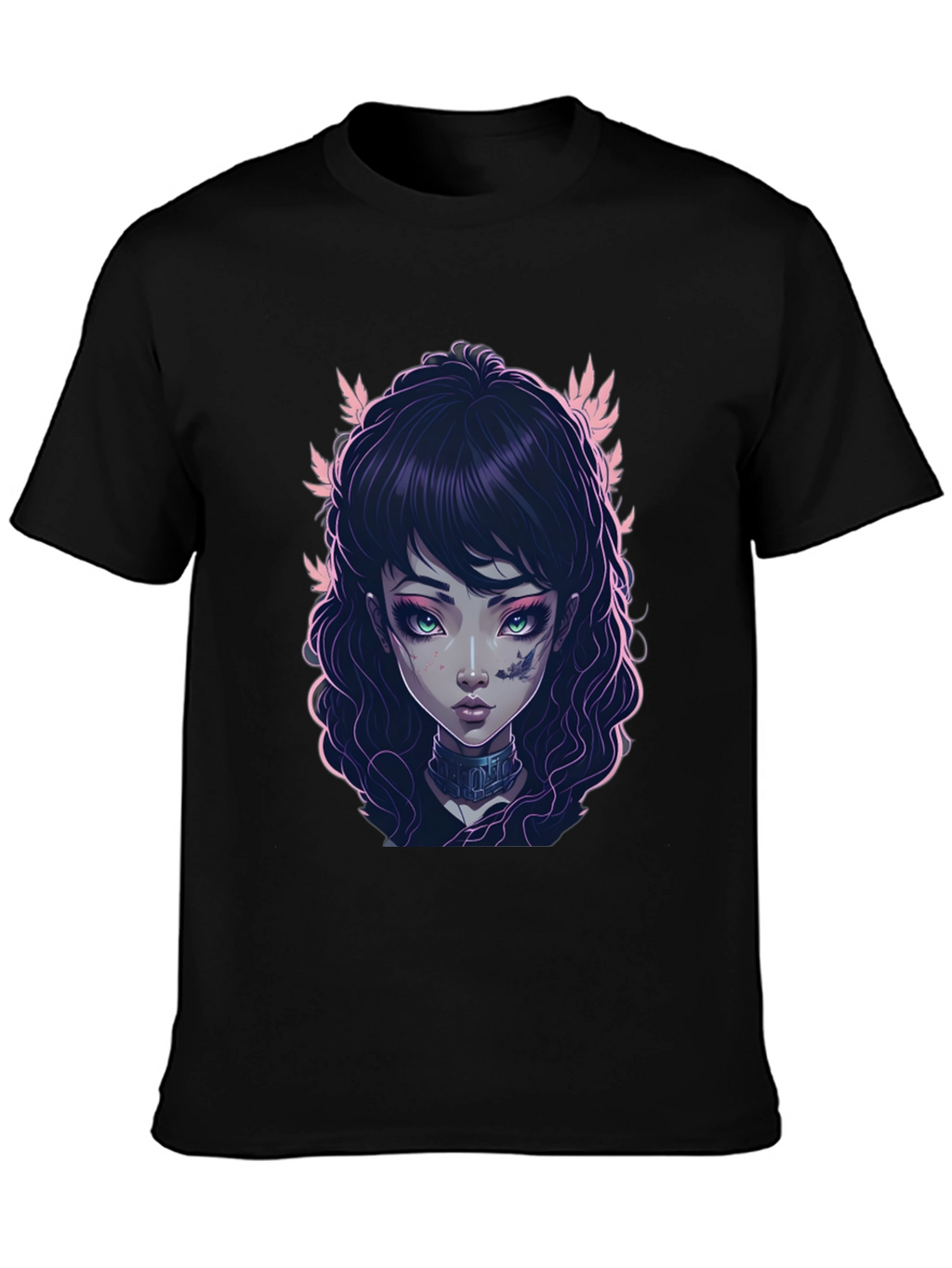 Gothic Girl Graphic Black T-Shirt