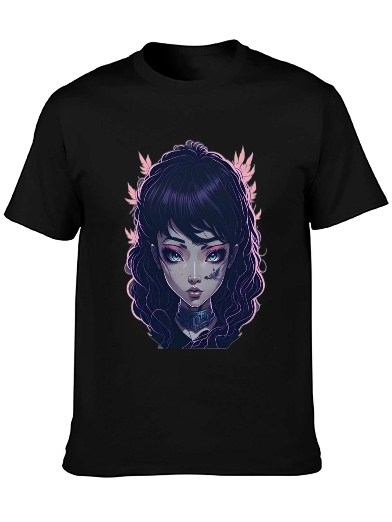 Gothic Girl Graphic Black T-Shirt