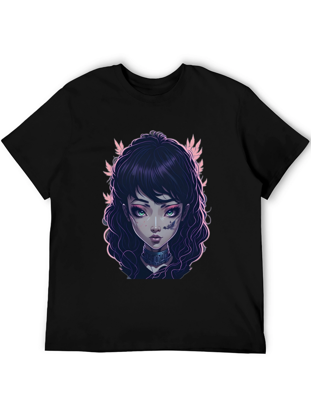 Gothic Girl Graphic Black T-Shirt