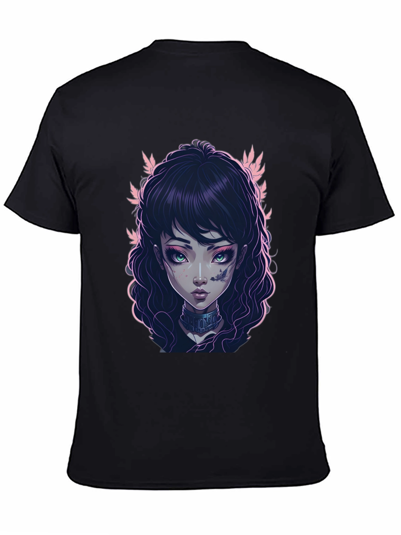 Gothic Girl Graphic Black T-Shirt