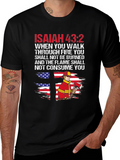 Isaiah 43:2 Firefighter Graphic T-Shirt