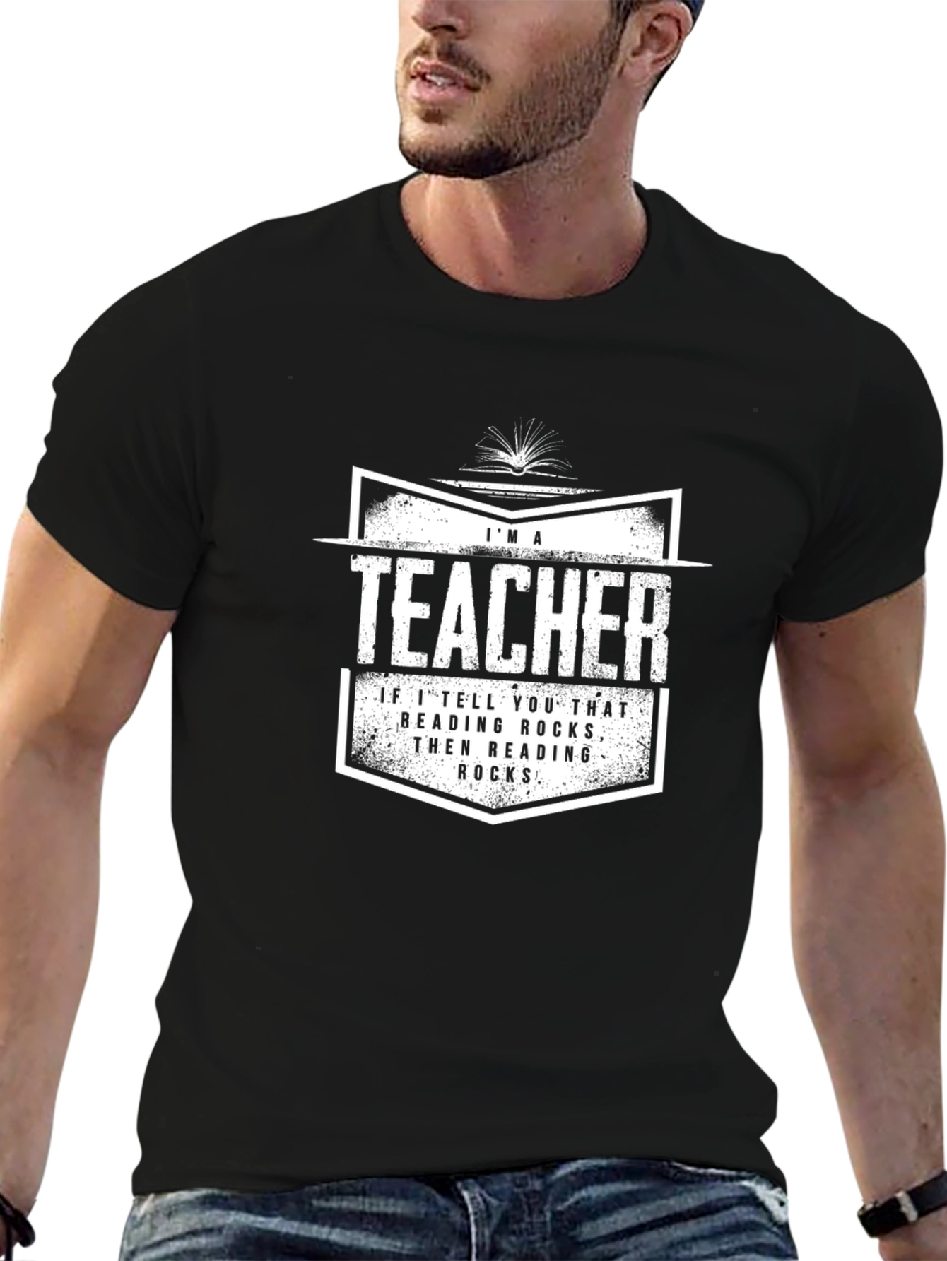 Im A Teacher Reading Rocks Graphic Tee