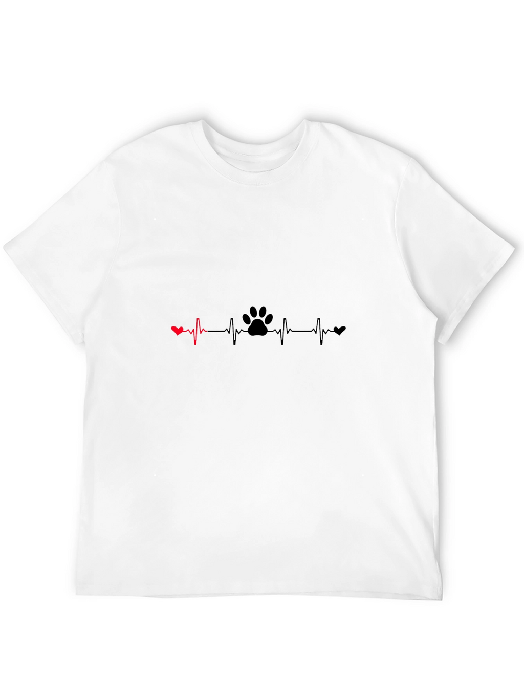 Heartbeat Paw Print T-Shirt - Love Your Pet!